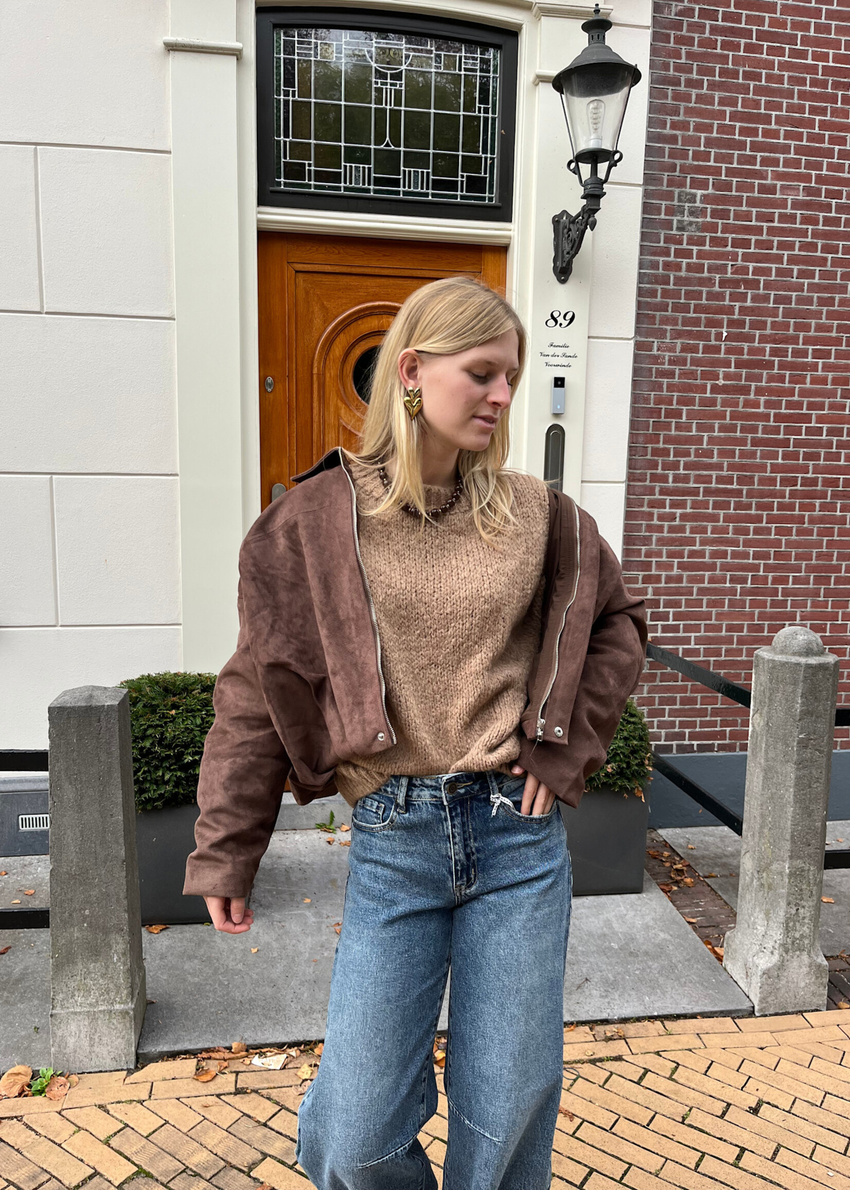 Flo Boutique Cosy trui Diede Camel