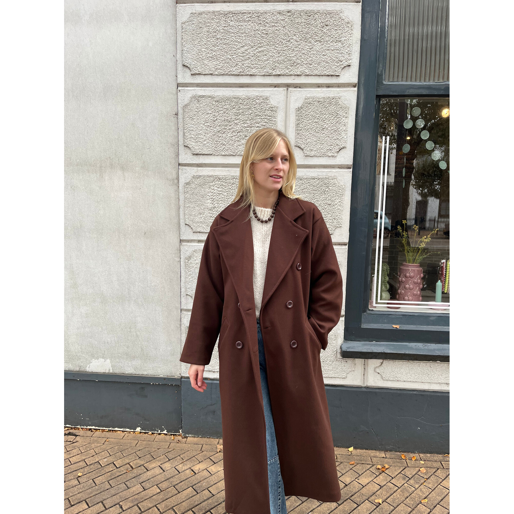 Flo Boutique Jas Nowi Dark Brown