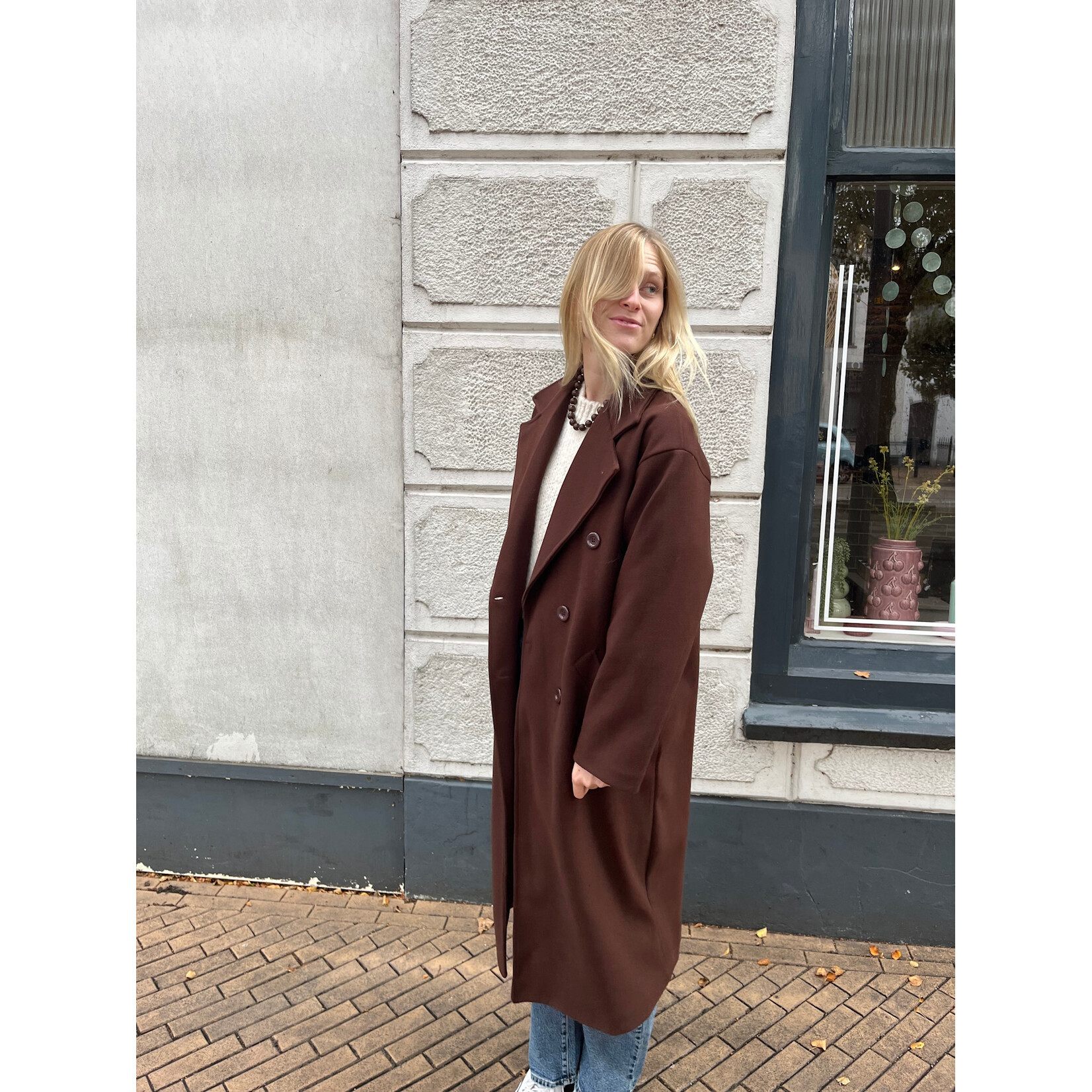 Flo Boutique Jas Nowi Dark Brown