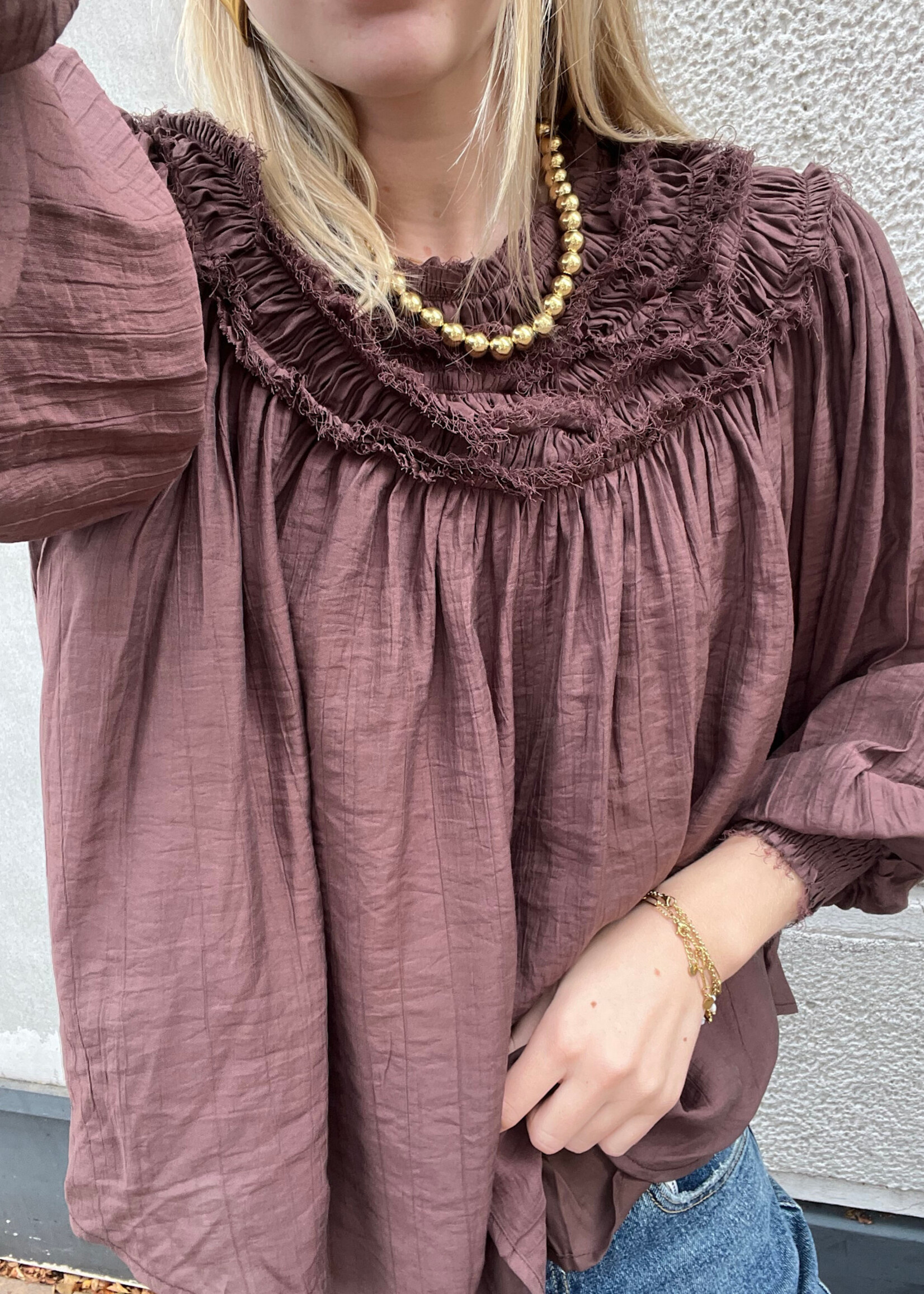 Flo Boutique Top Zova Marron