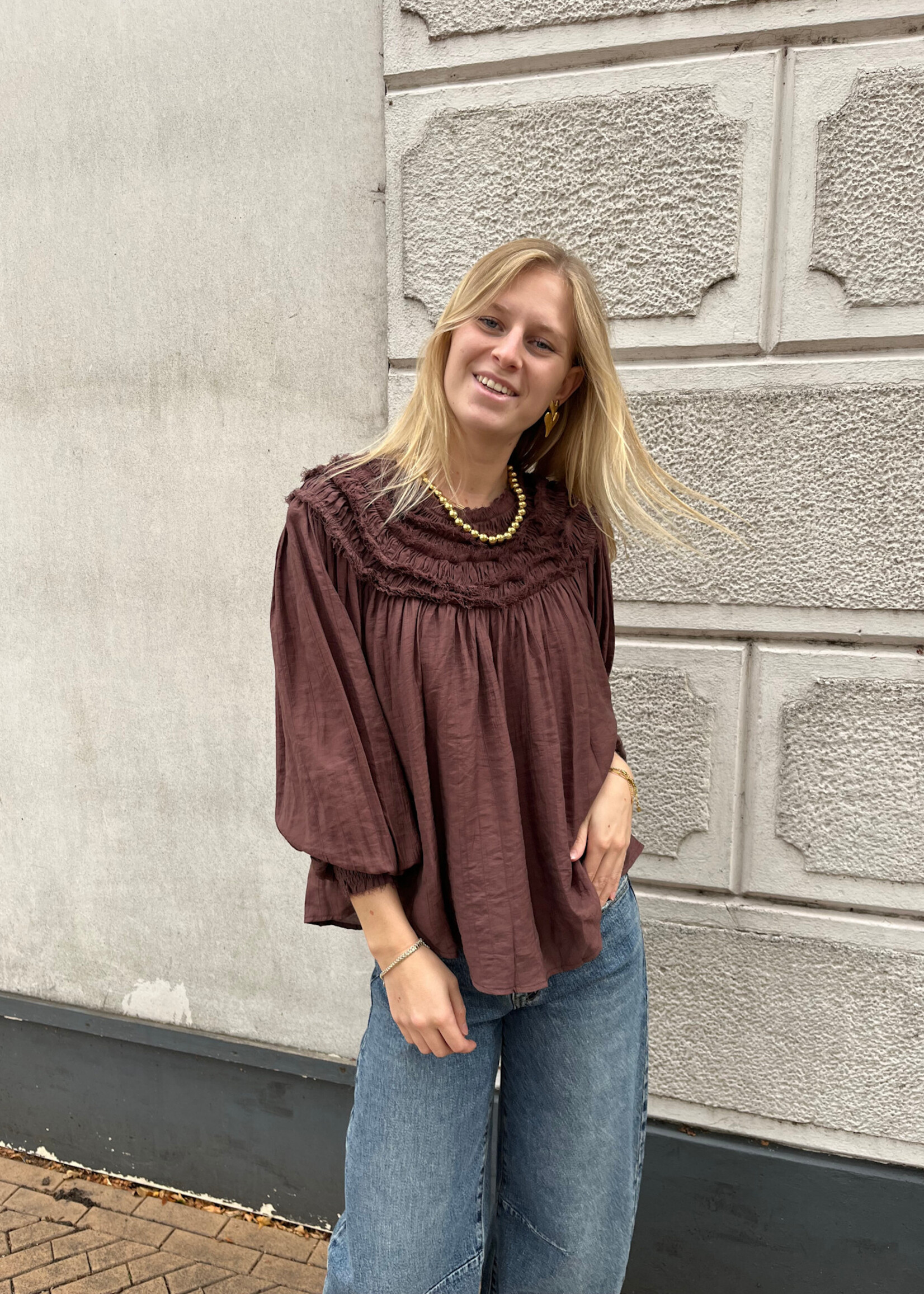 Flo Boutique Top Zova Marron