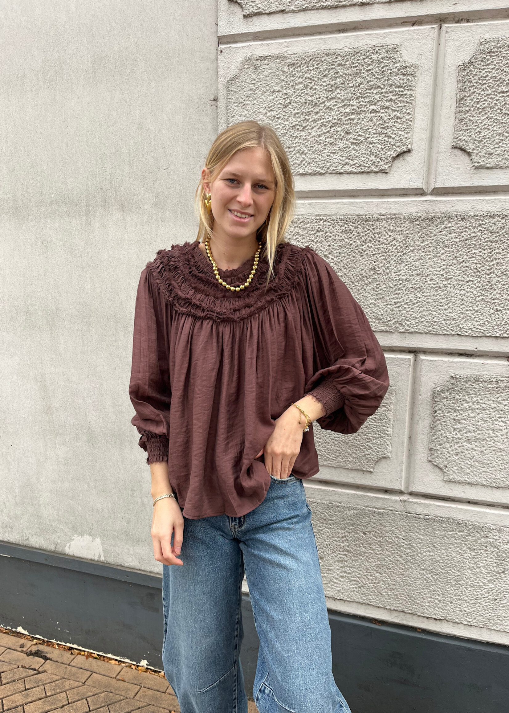 Flo Boutique Top Zova Marron