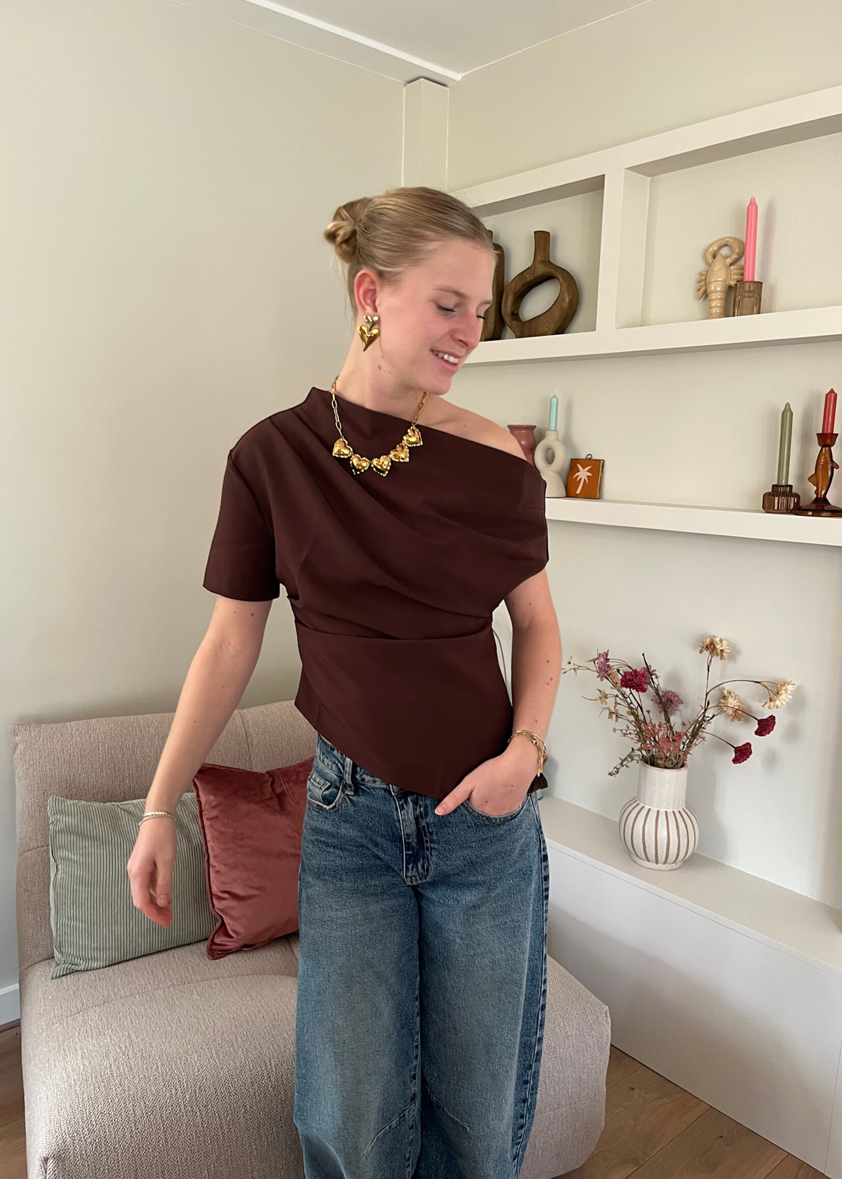 Flo Boutique Top Vienna Brown