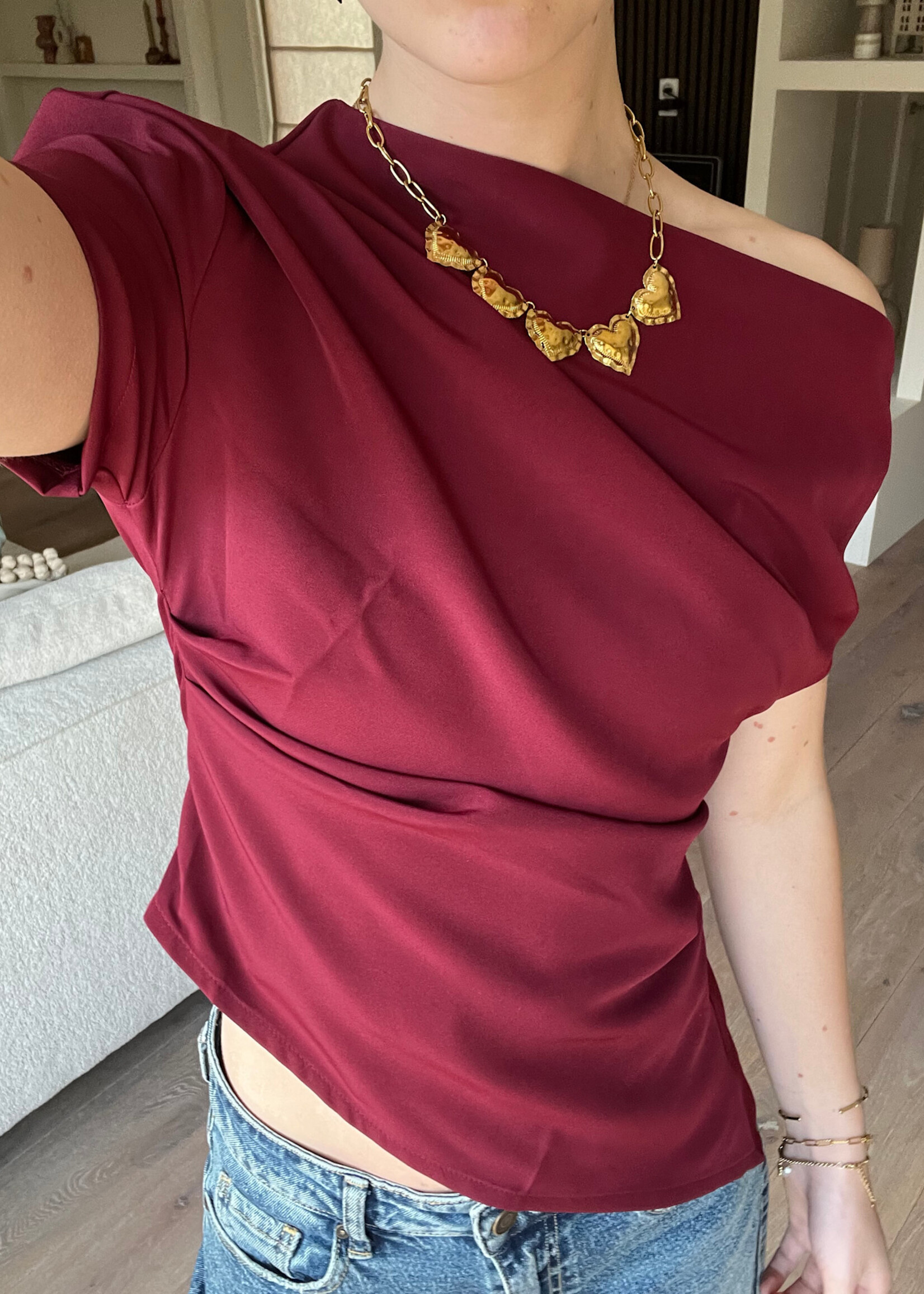 Flo Boutique Top Vienna Burgundy