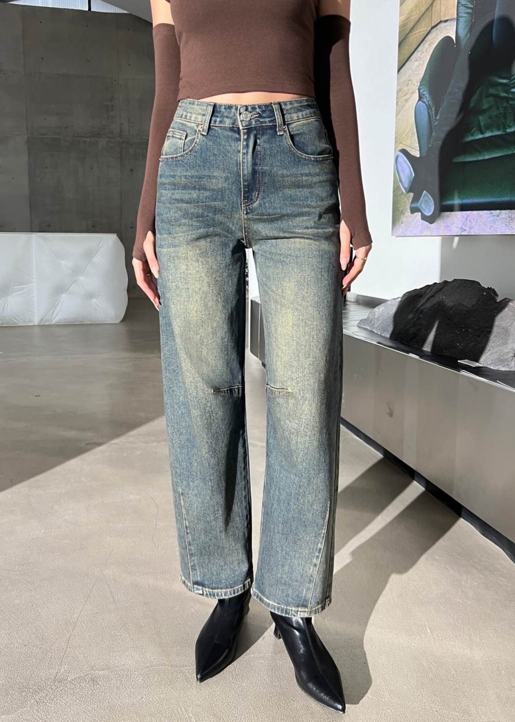 Flo Boutique Jeans Balloon Dirty Blue Petite