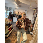 Flo Boutique Jas Joline suede Choco Dots