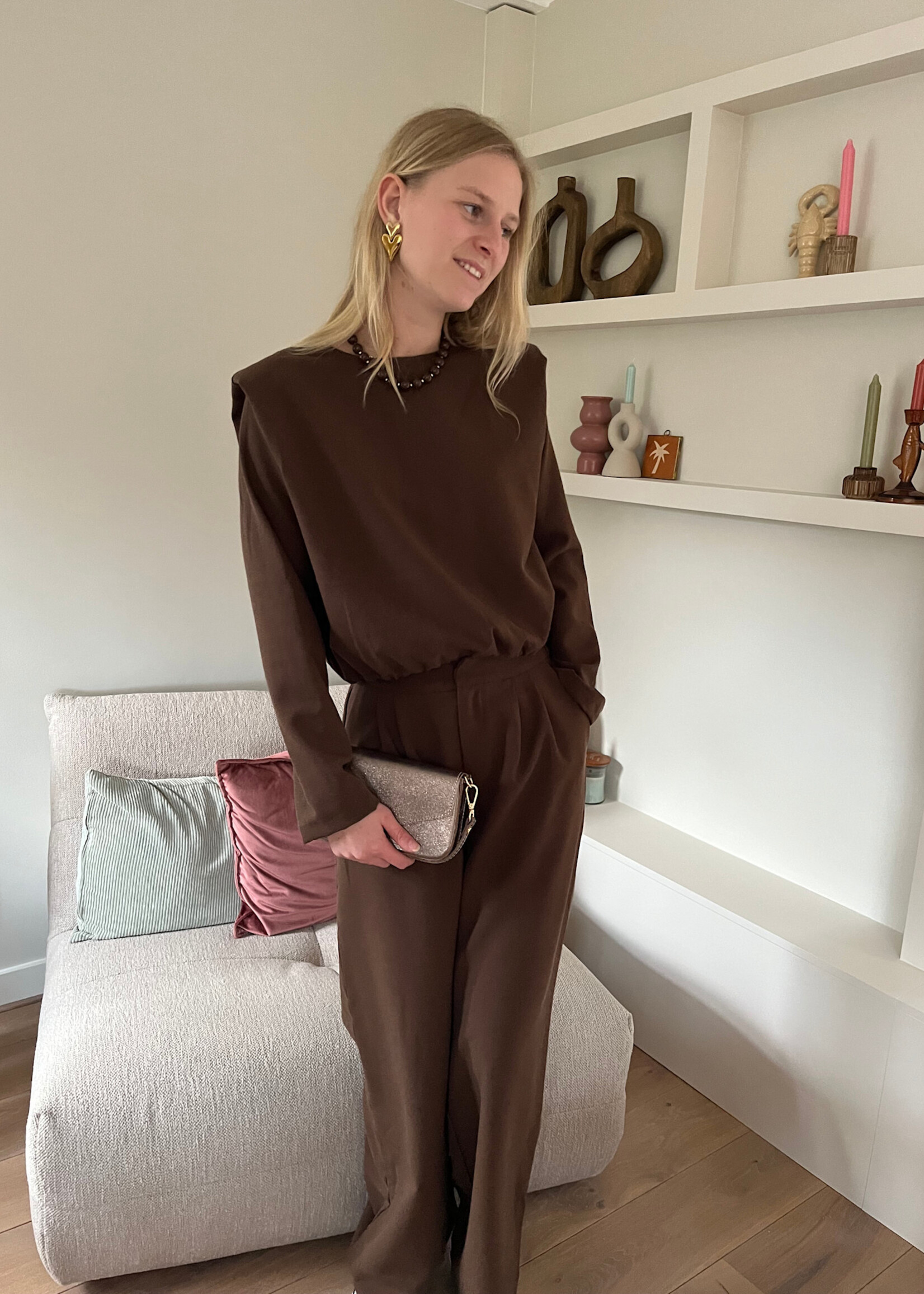 Flo Boutique Broek Janne Brown