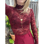 Flo Boutique Mesh Top Jules Bordeaux