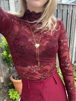 Flo Boutique Mesh Top Jules Bordeaux