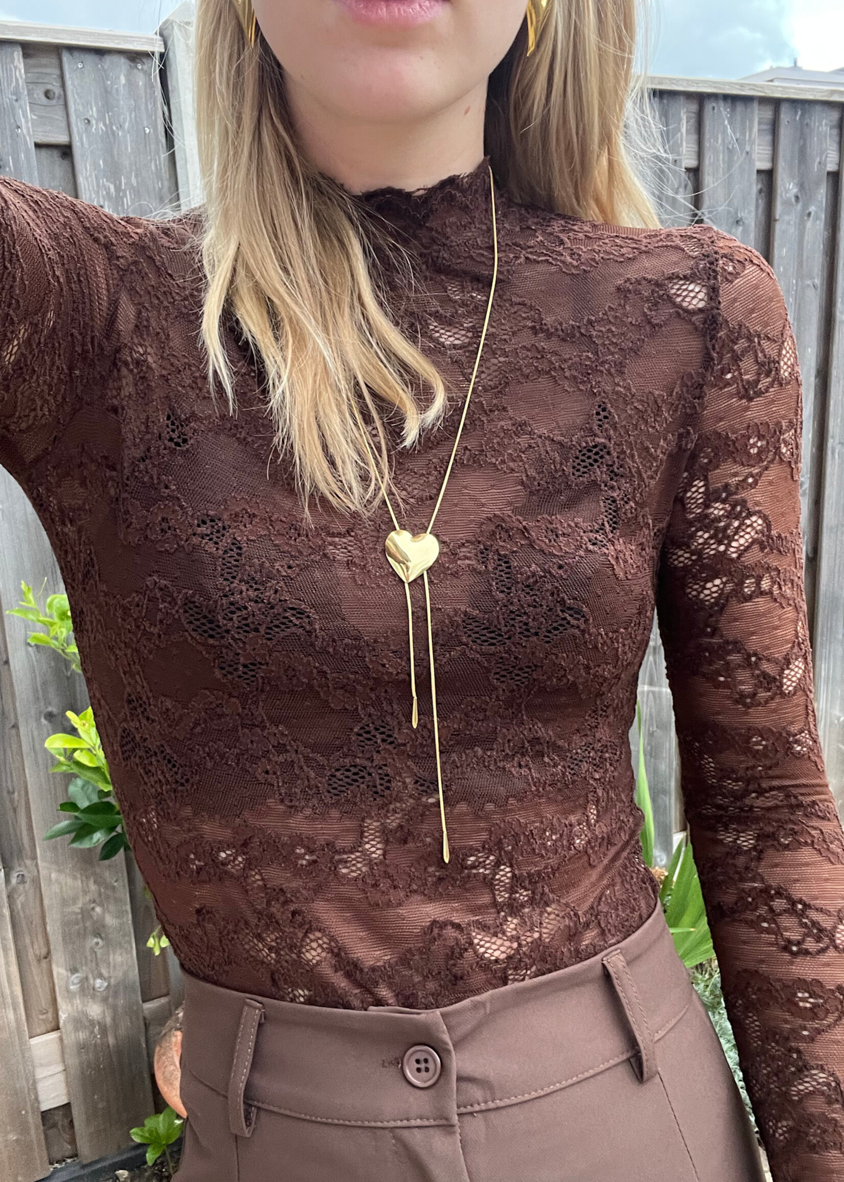 Flo Boutique Mesh Top Jules Choco