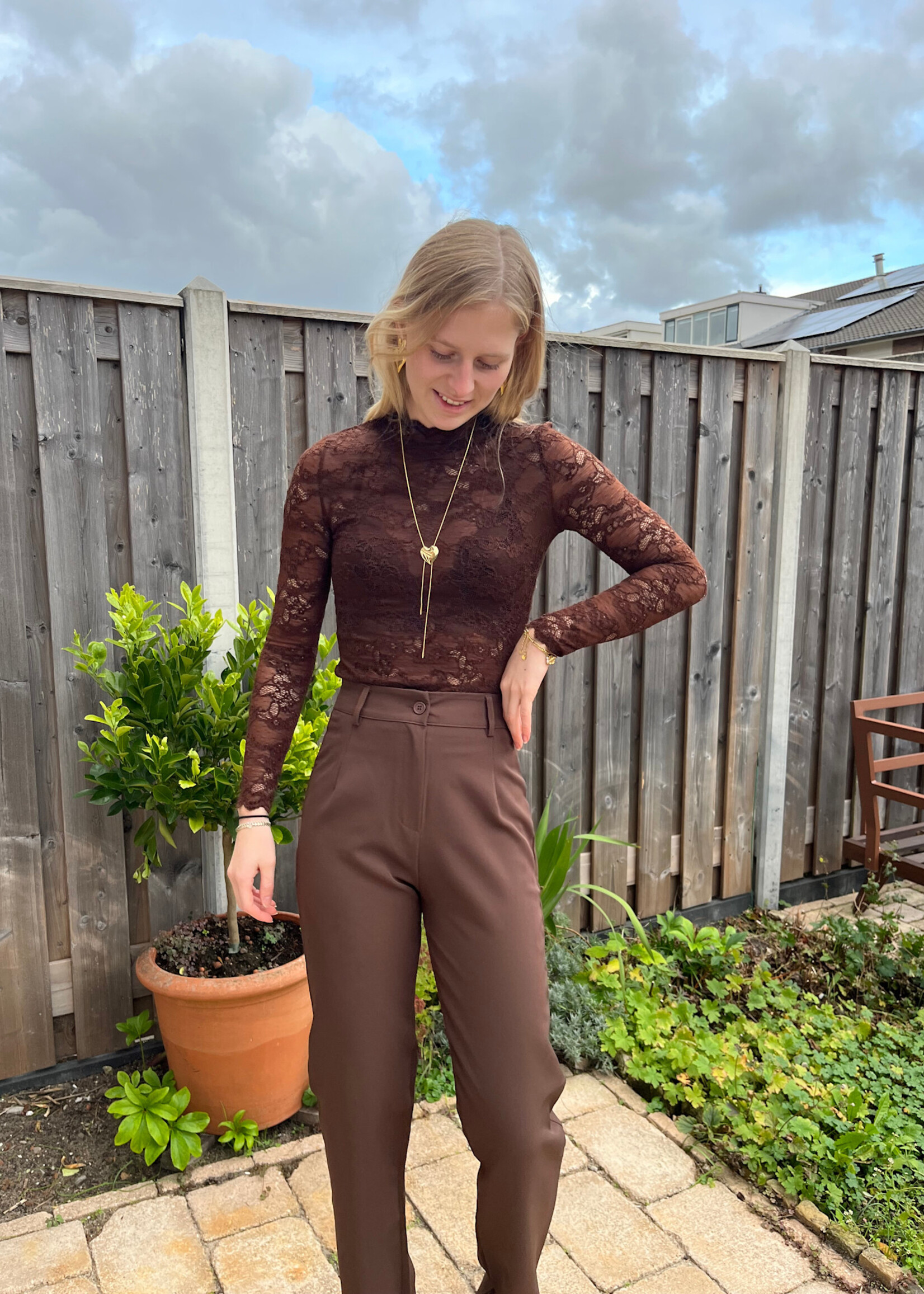 Flo Boutique Mesh Top Jules Choco