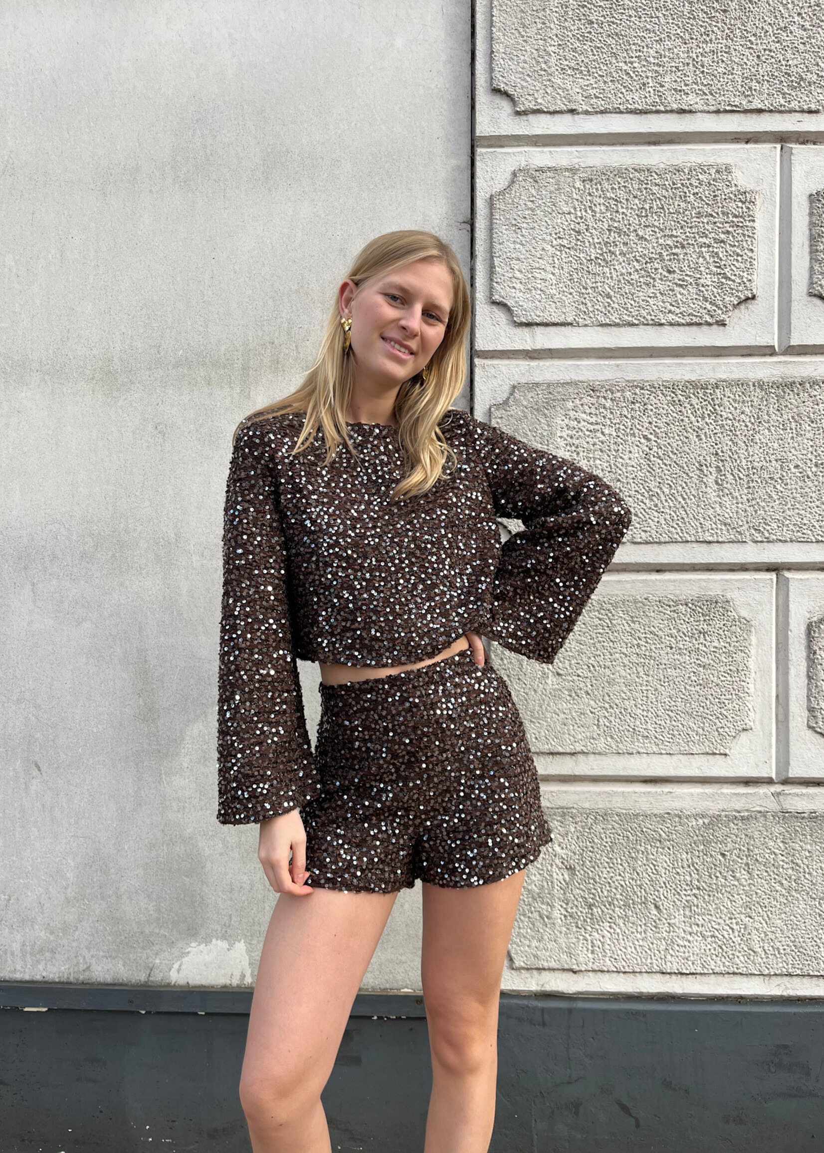 Flo Boutique Top Donna Choco