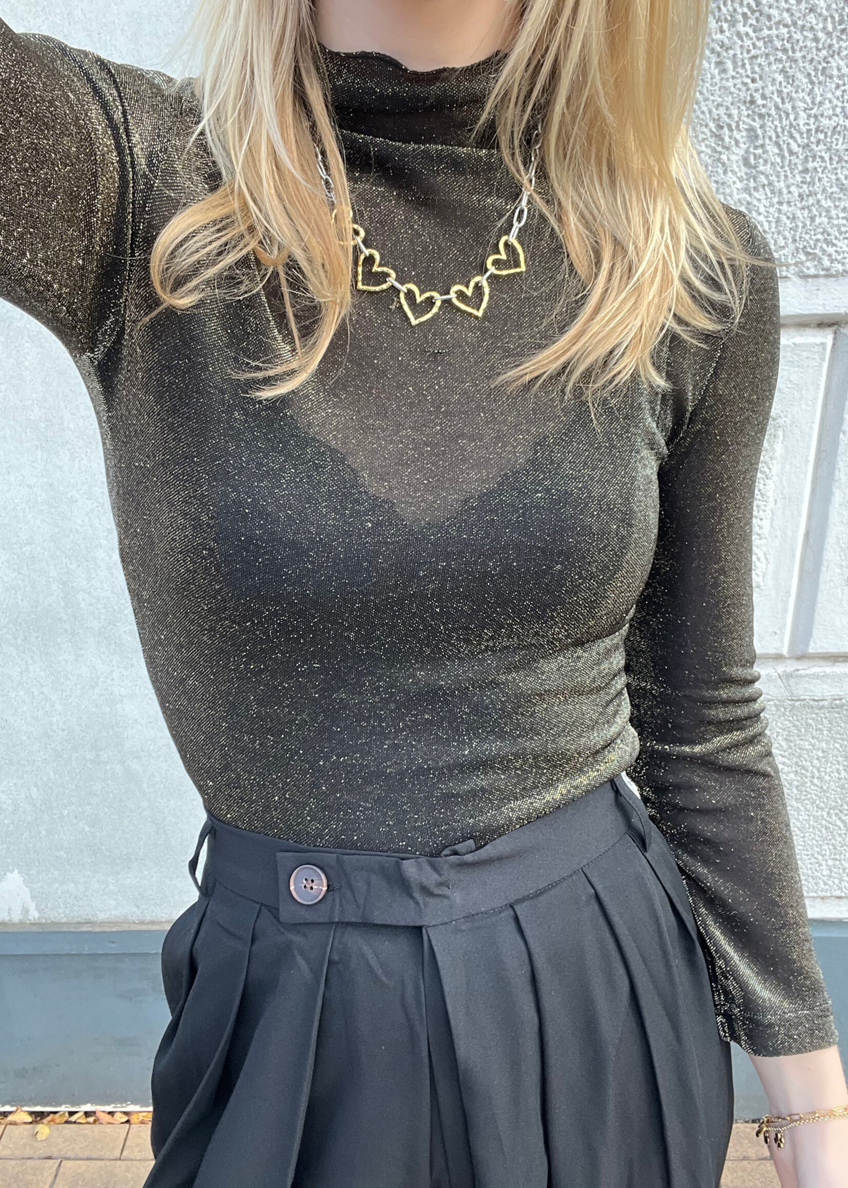 Flo Boutique Sparkle top Denise Gold