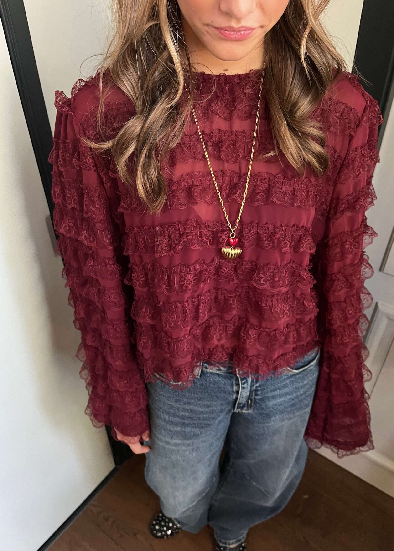 Flo Boutique Top Ilse Bordeaux