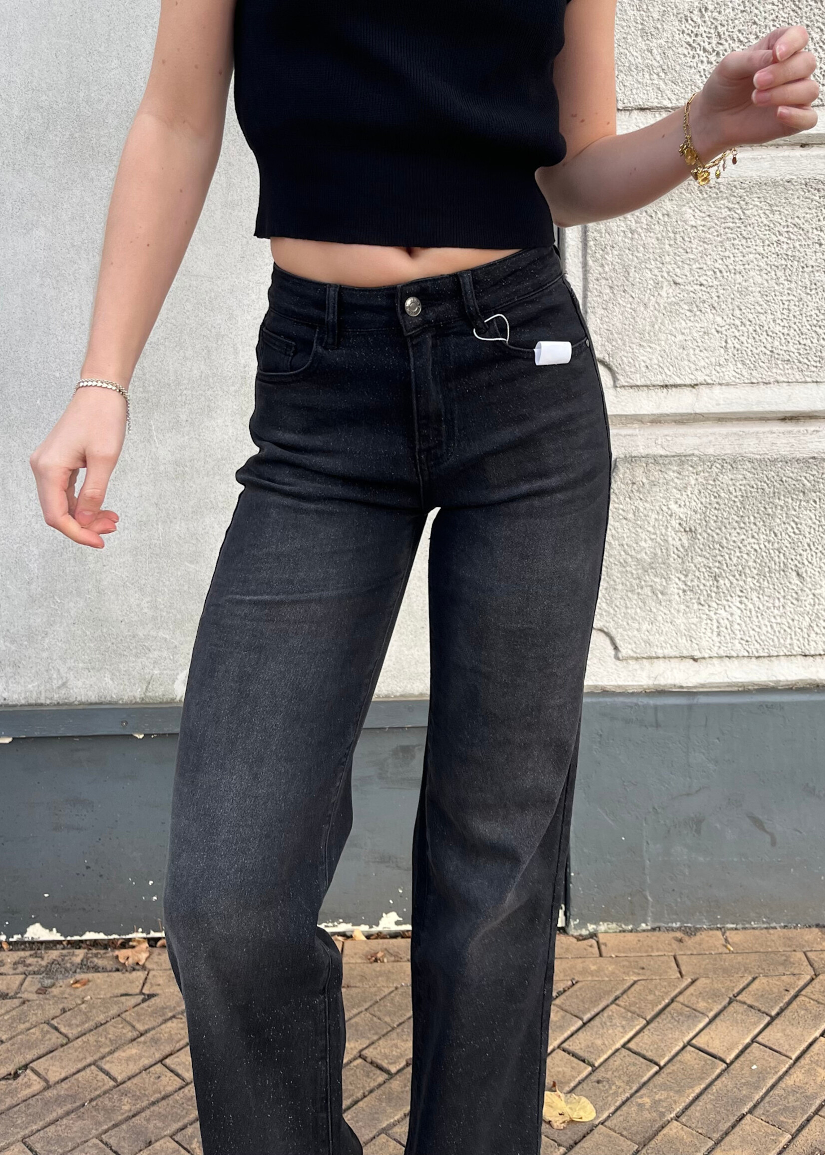 Flo Boutique Wide Leg jeans Spark Black