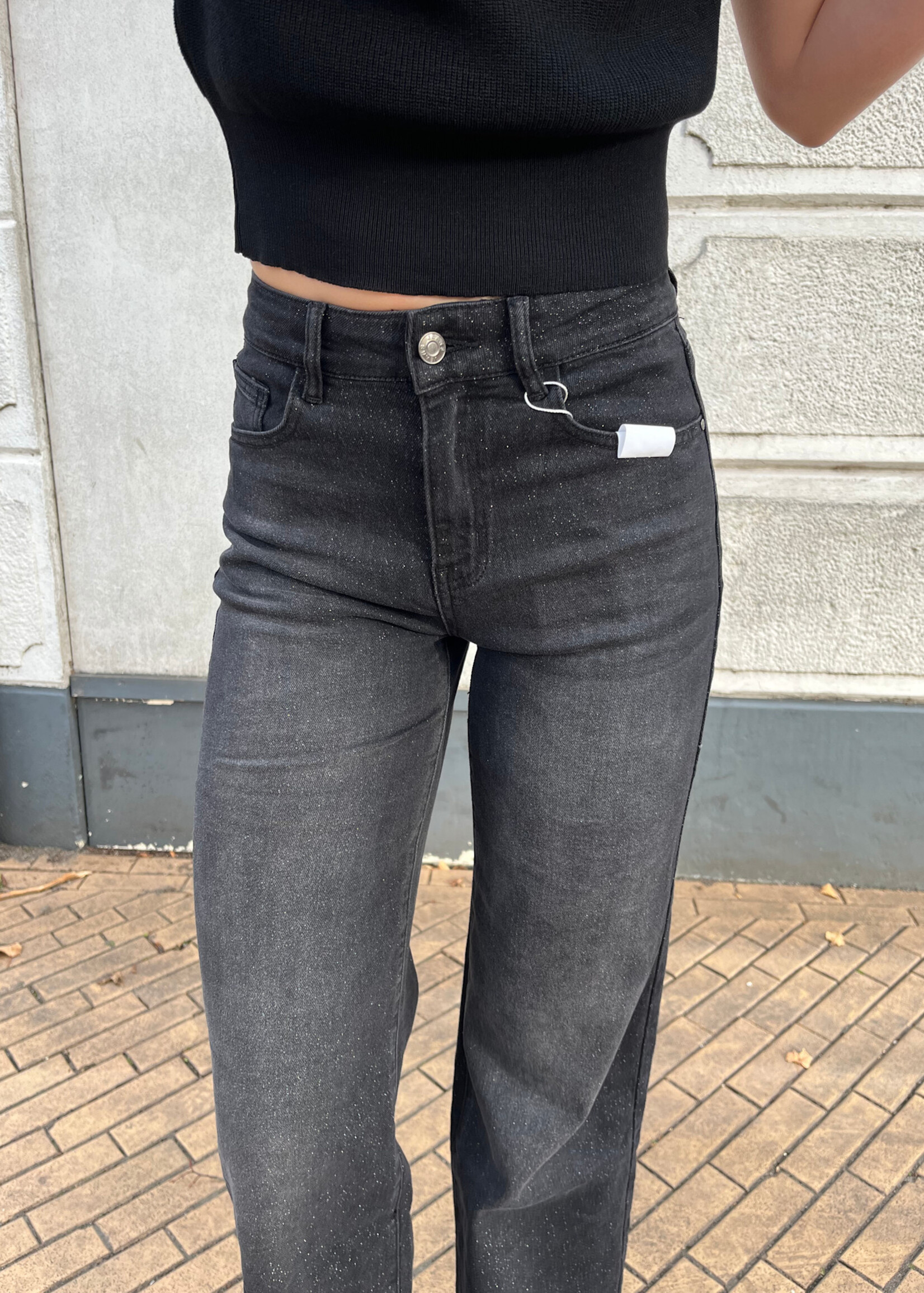 Flo Boutique Wide Leg jeans Spark Black
