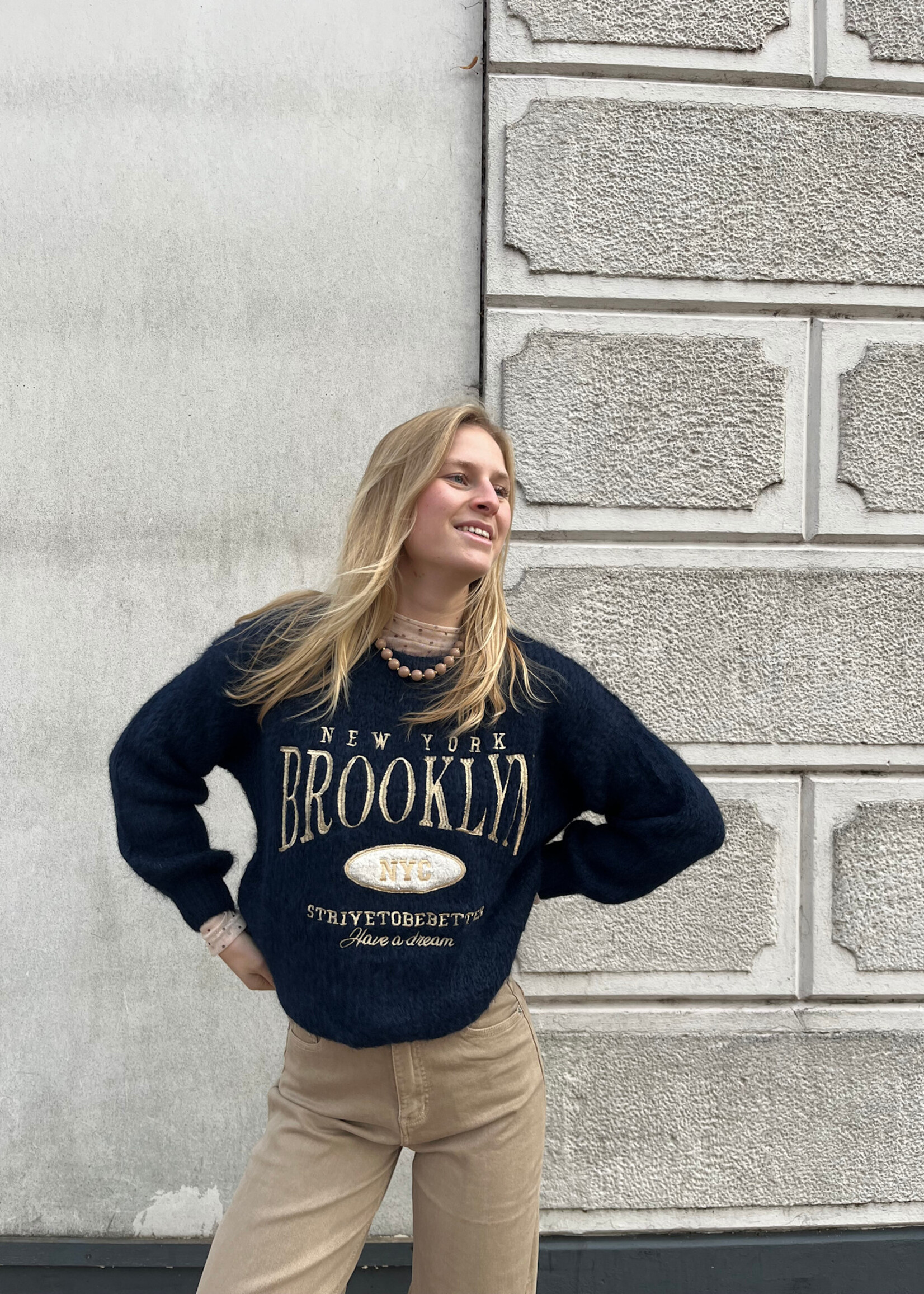 Flo Boutique Trui Brooklynn Blue