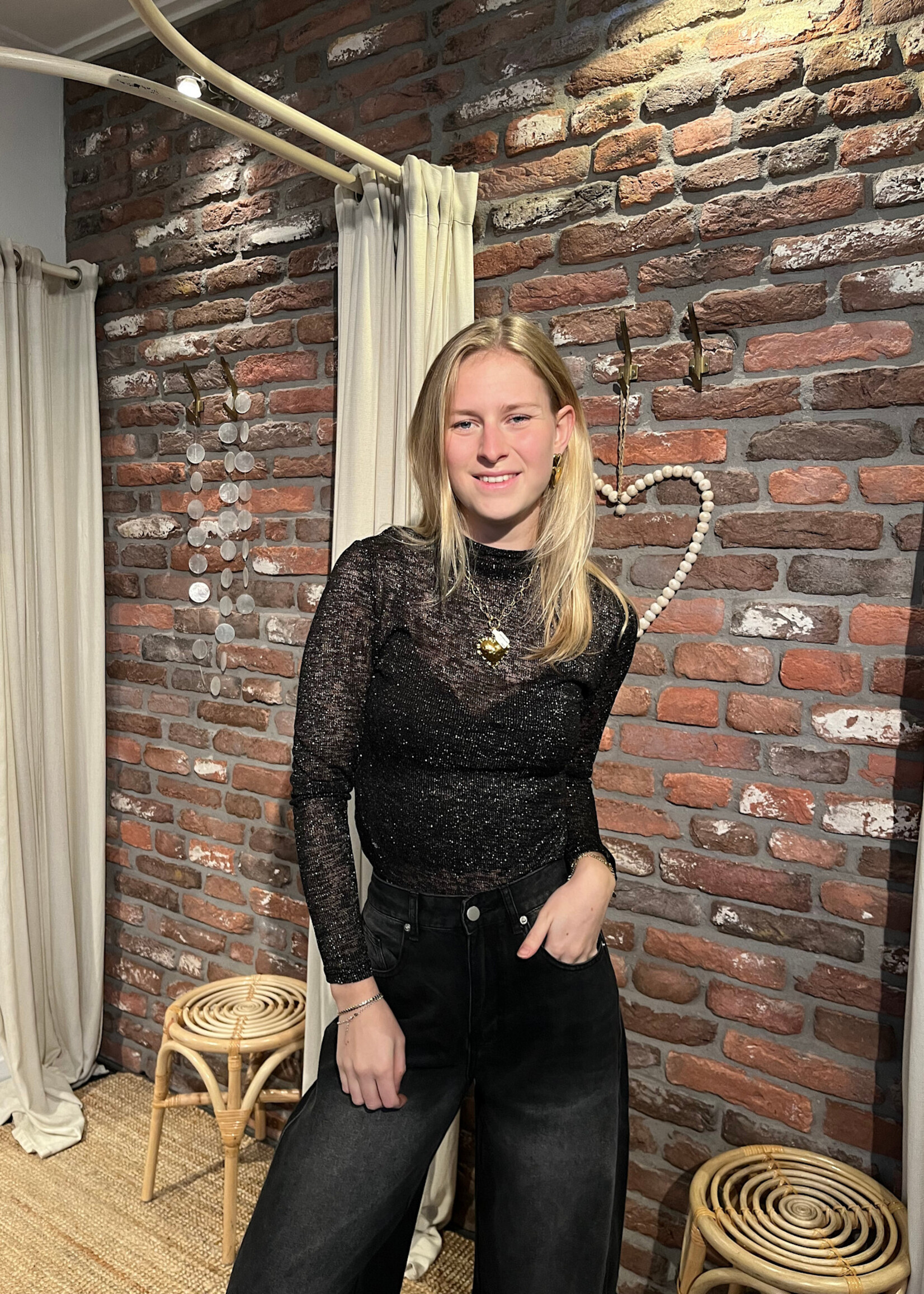 Flo Boutique Top Lucy Black/Silver