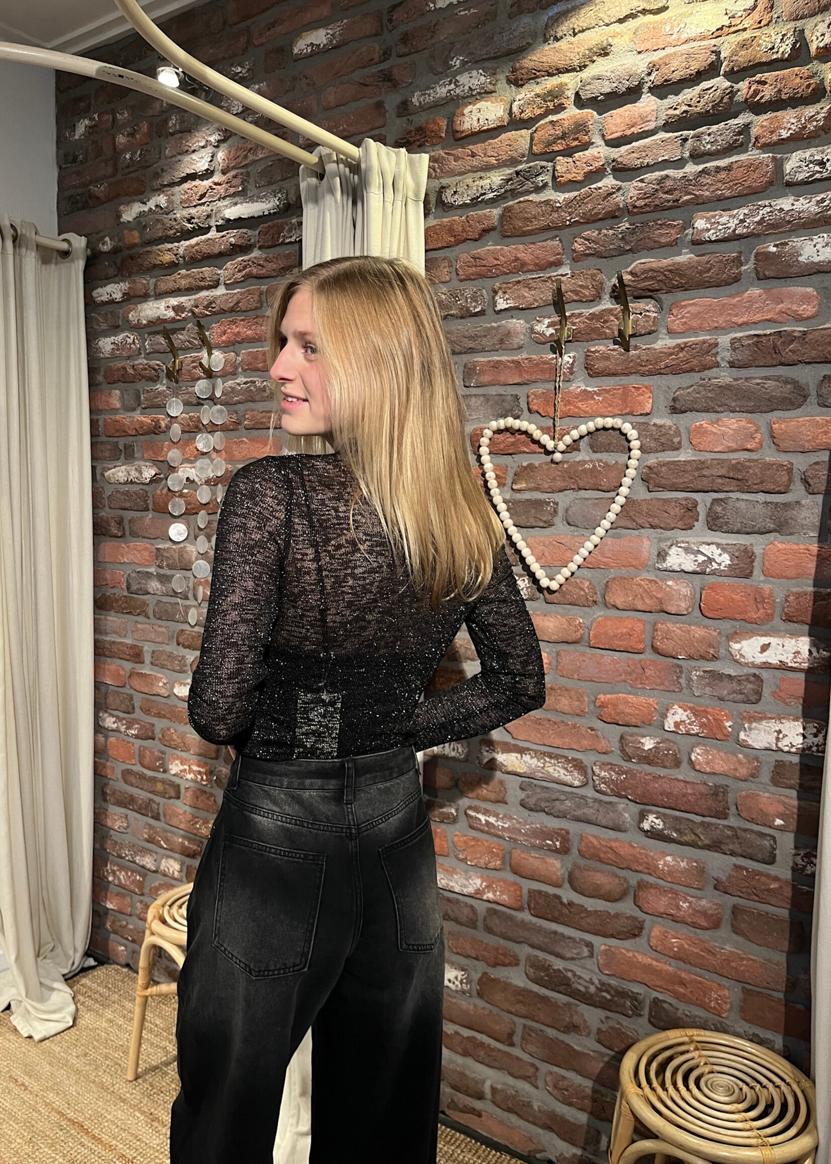 Flo Boutique Top Lucy Black/Silver