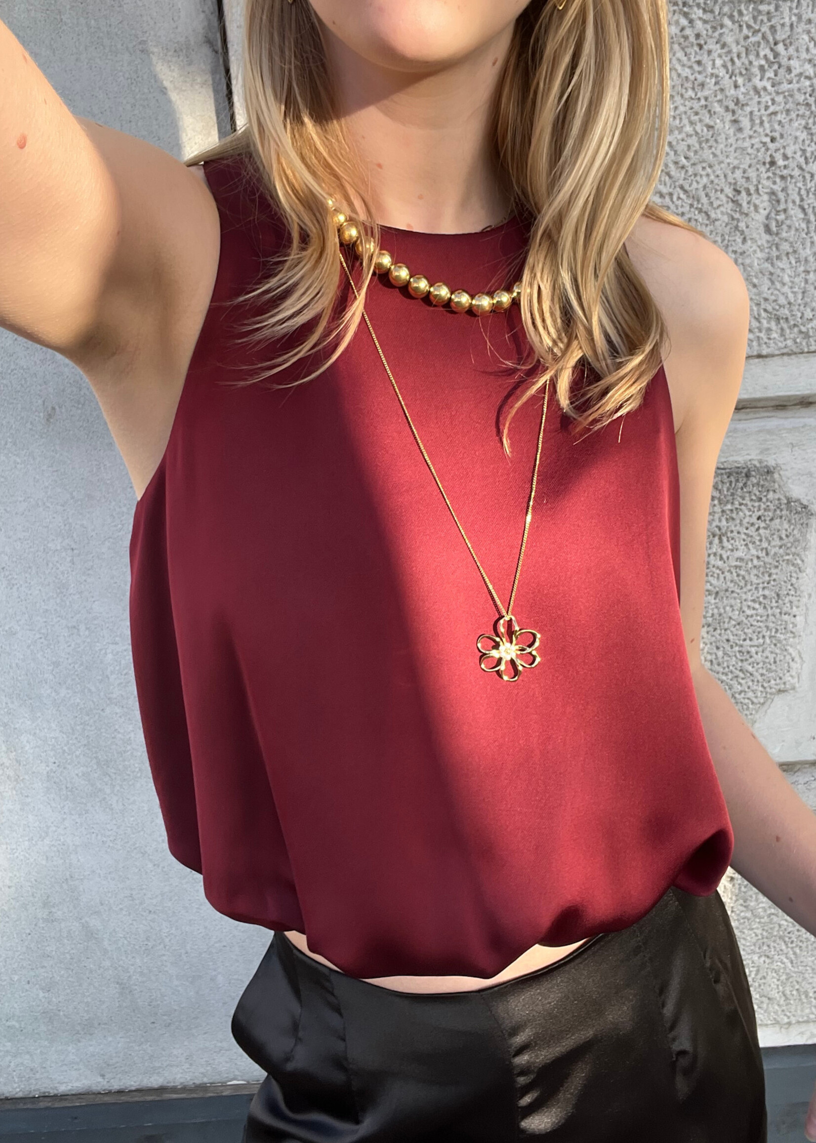 Flo Boutique Top Rosy Bordeaux