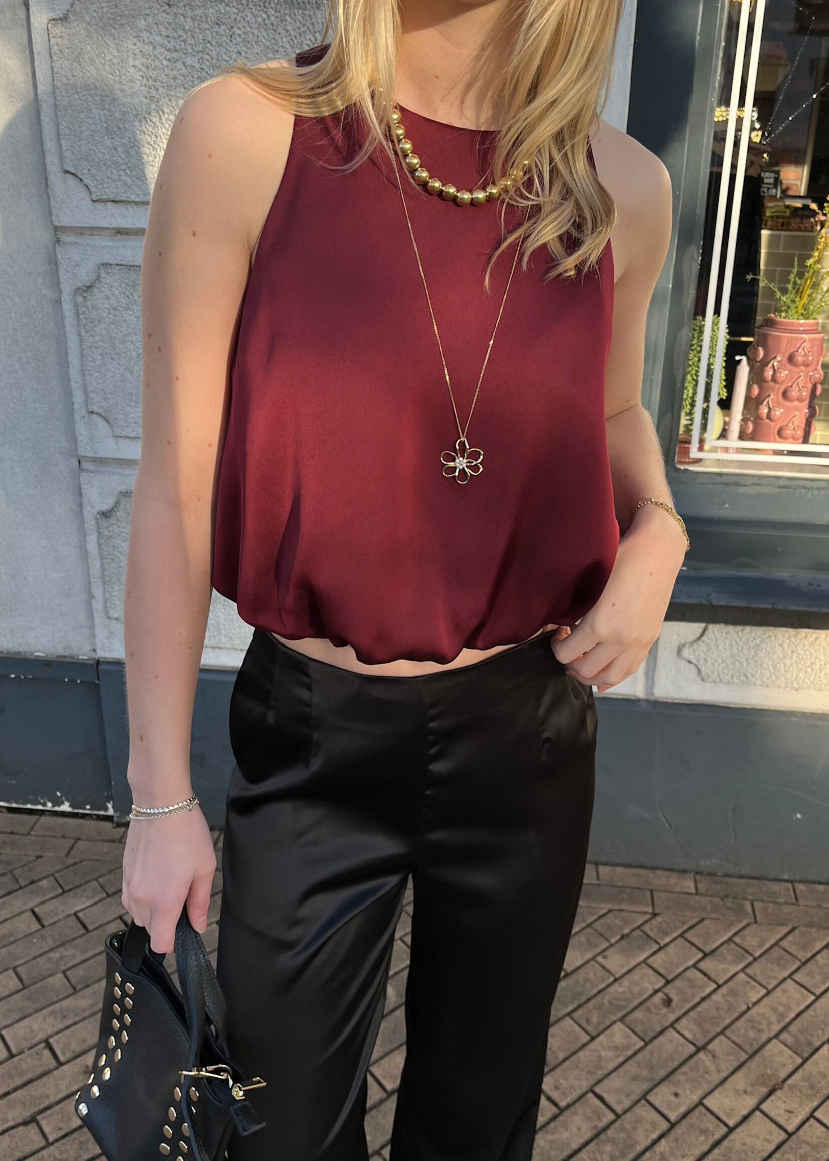 Flo Boutique Top Rosy Bordeaux