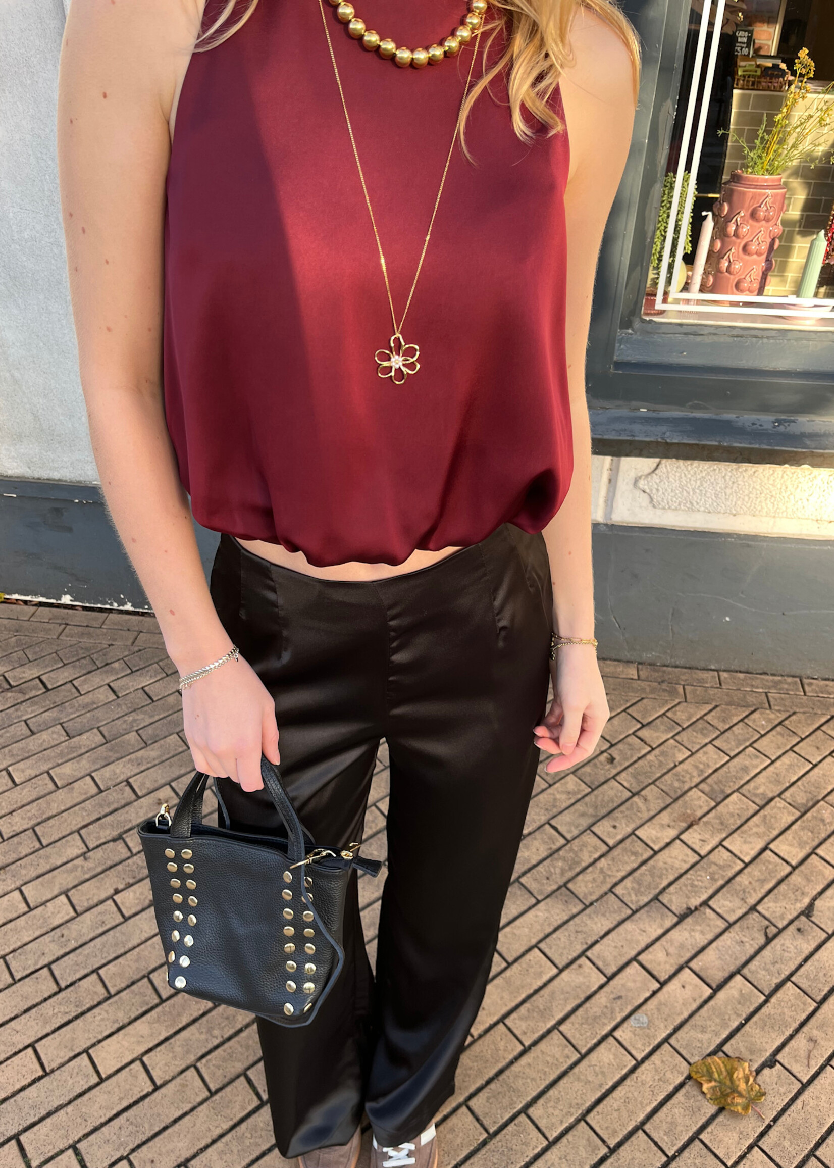 Flo Boutique Satijnen Pantalon Filou Black