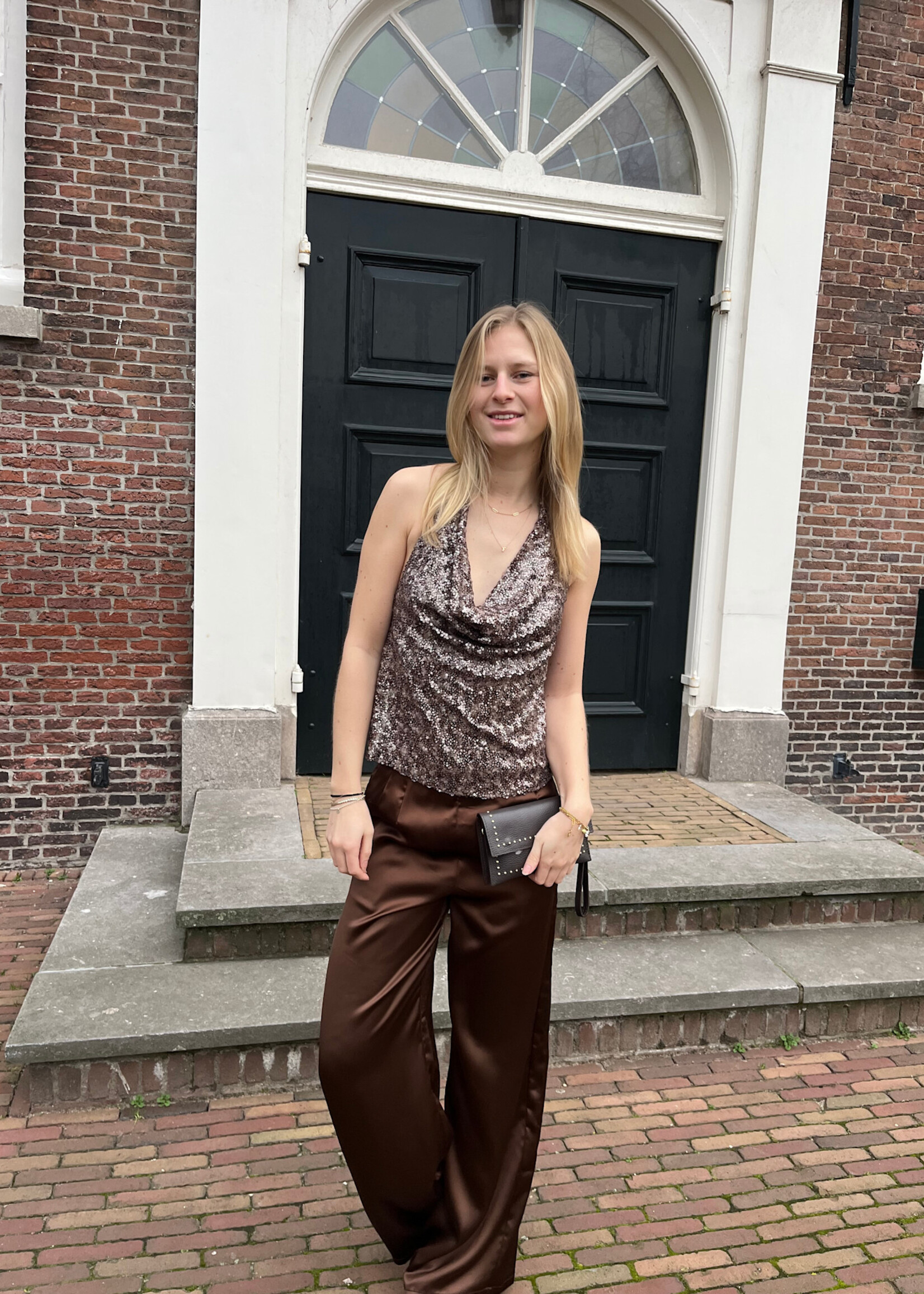 Flo Boutique Top Joanne Sparkle Choco