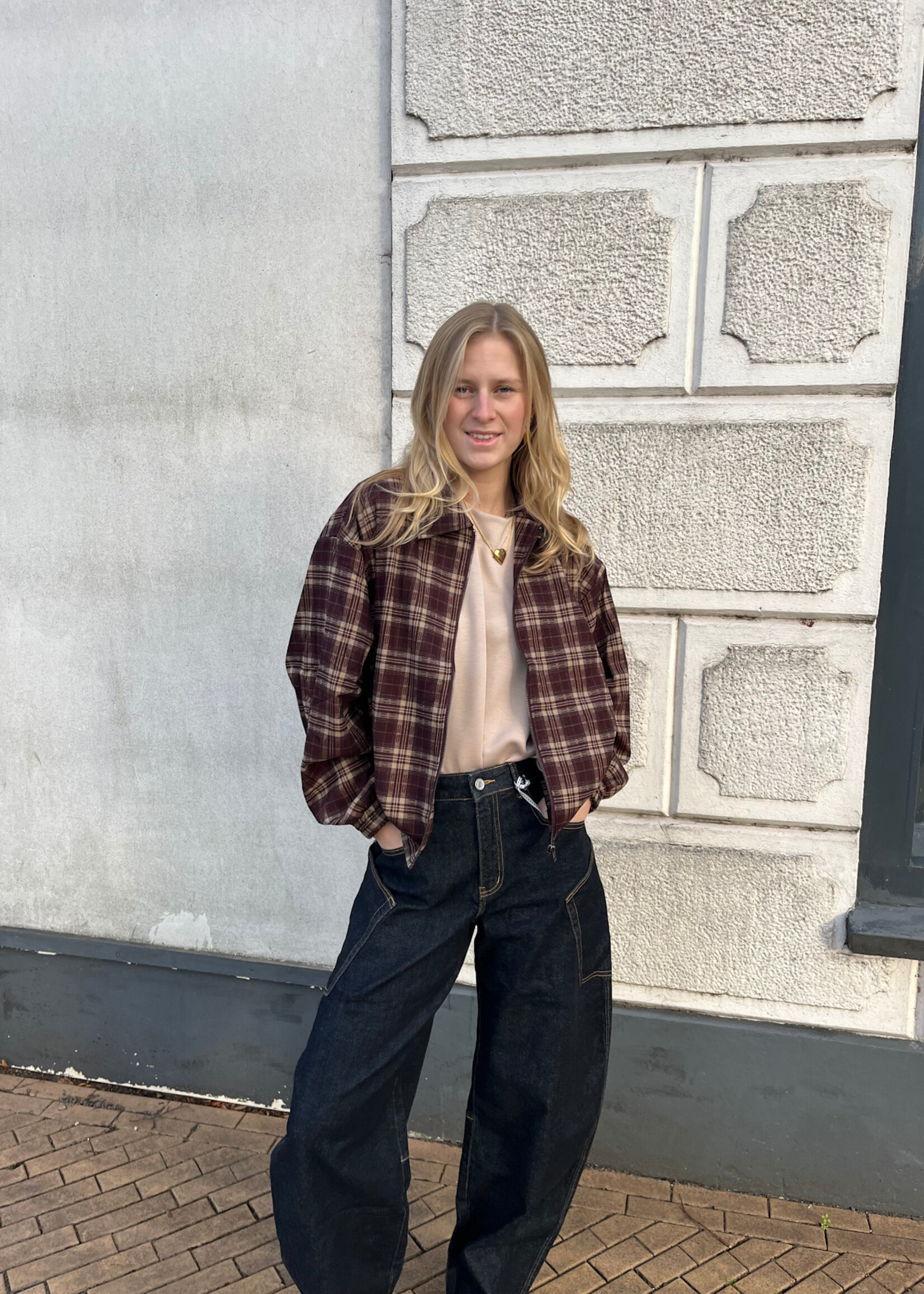 Flo Boutique Ruit Jasje Amber Bordeaux