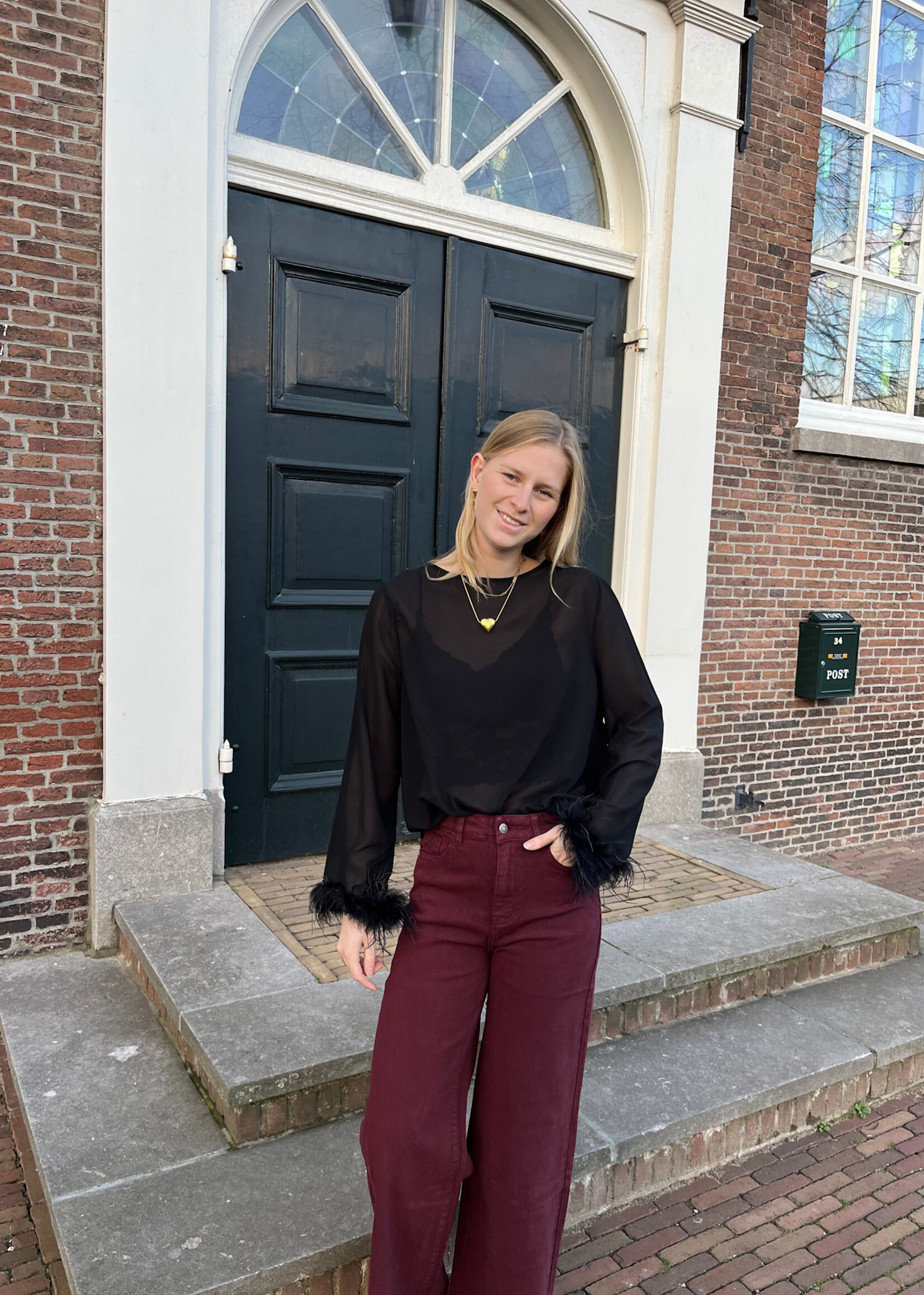 Flo Boutique Mesh Top Vir Black