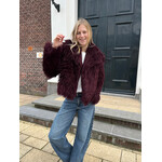 Flo Boutique Faux Fur Jas Marit Bordeaux