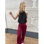 Flo Boutique Satijnen Broek Milou Bordeaux