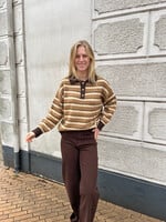 Flo Boutique Top Lotus Stripe Brown