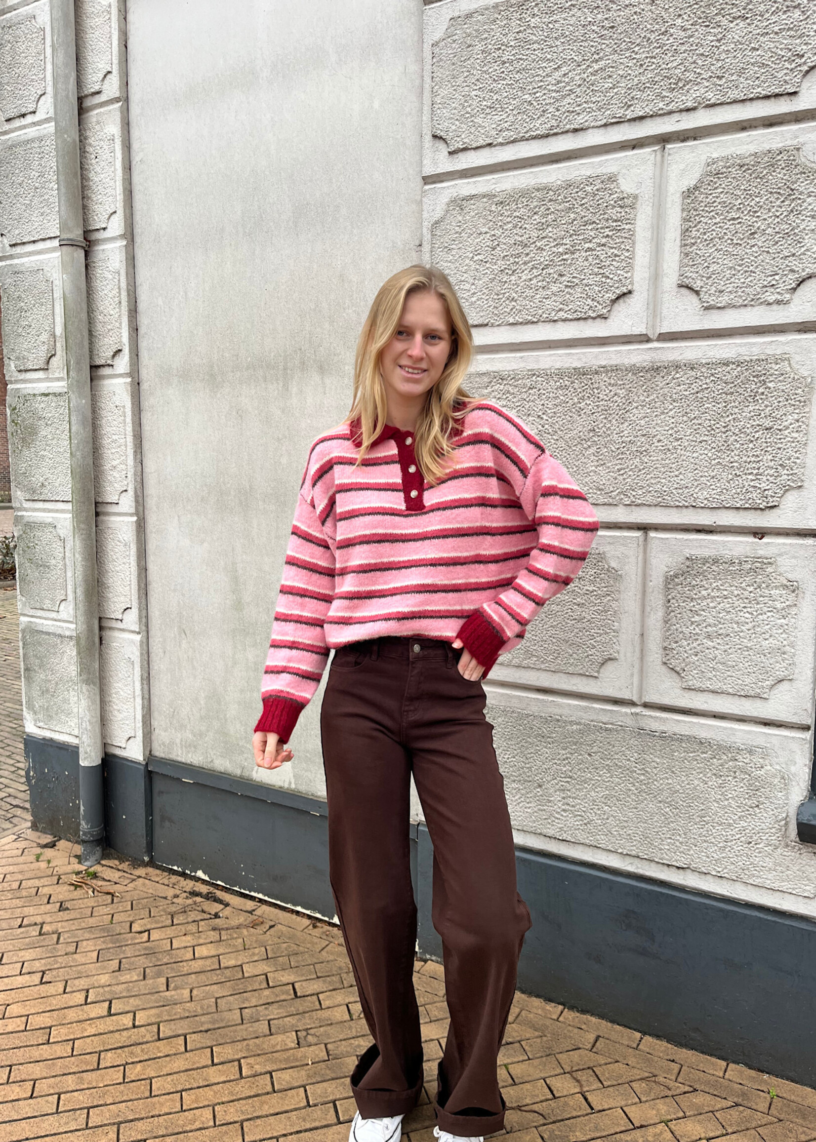 Flo Boutique Top Lotus Stripe Pink