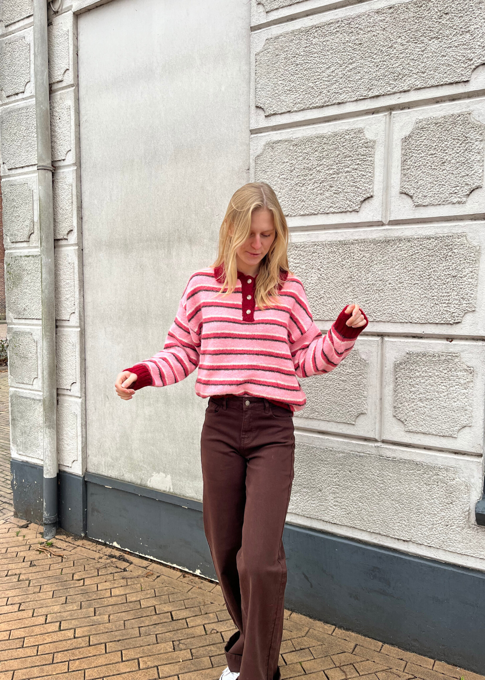 Flo Boutique Top Lotus Stripe Pink