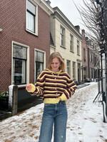 Flo Boutique Vest Viv Geel/Bordeaux