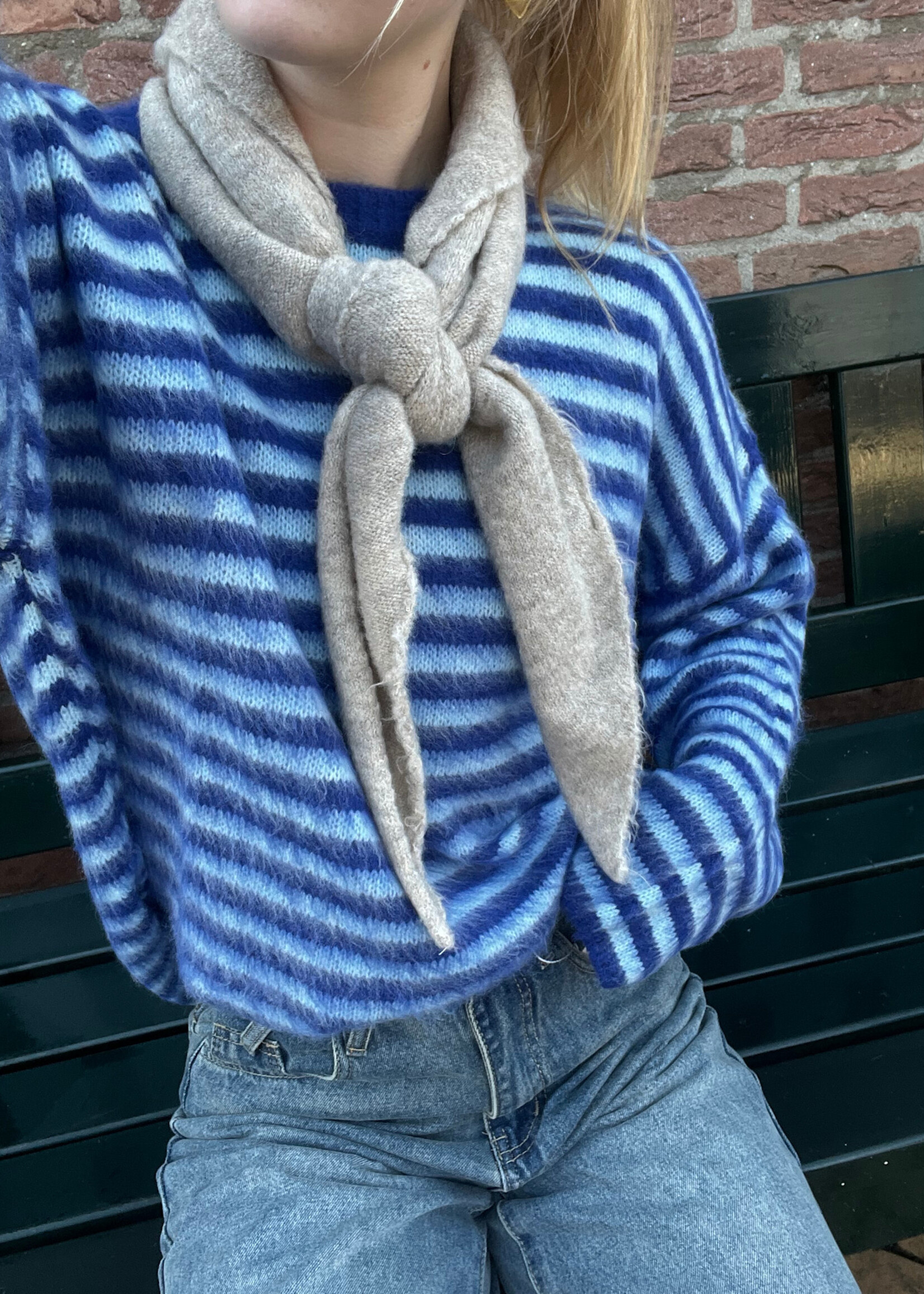 Flo Boutique Trui Oukje Stripe Blue