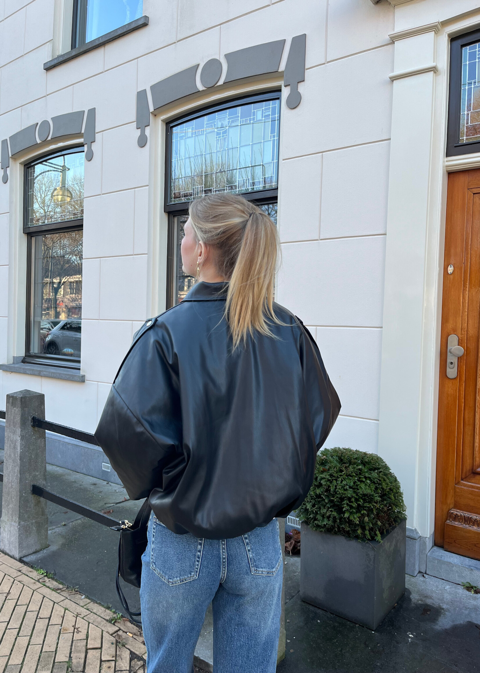 Flo Boutique Leren Jas Sam Black