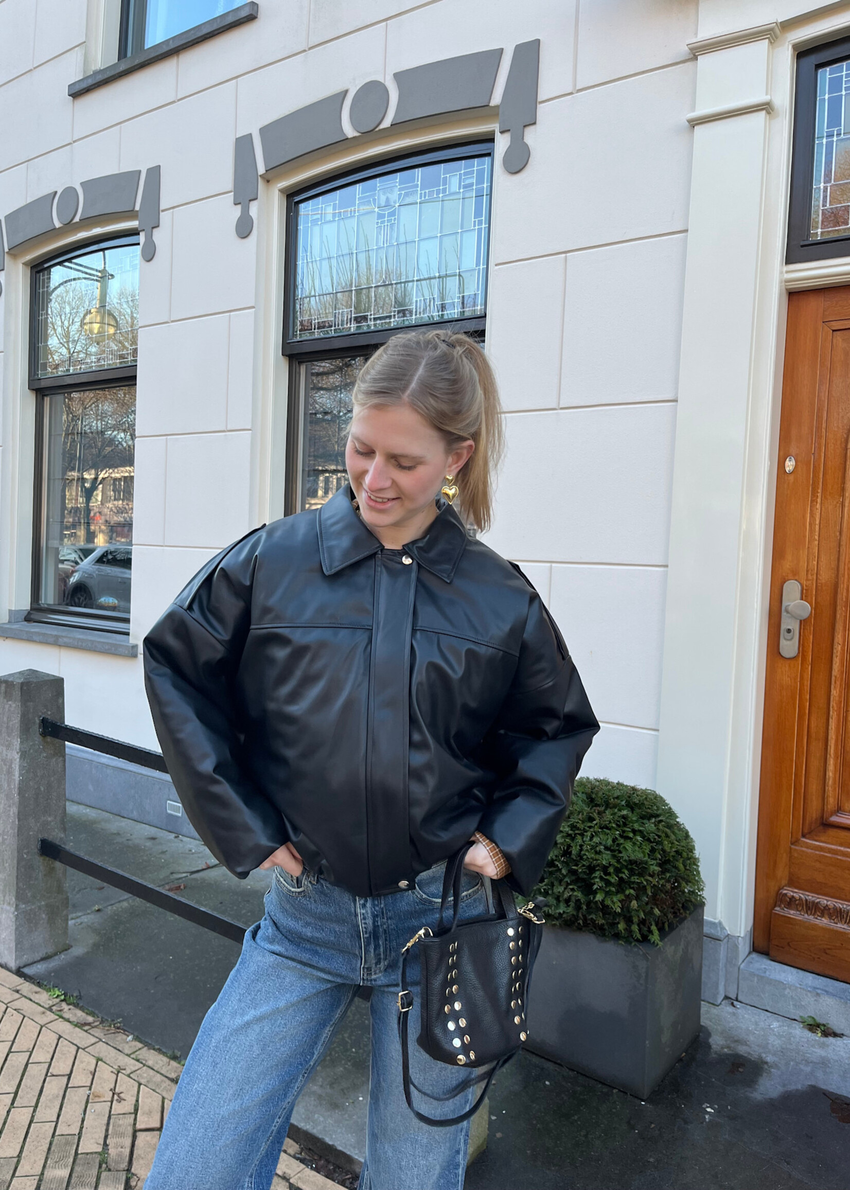 Flo Boutique Leren Jas Sam Black