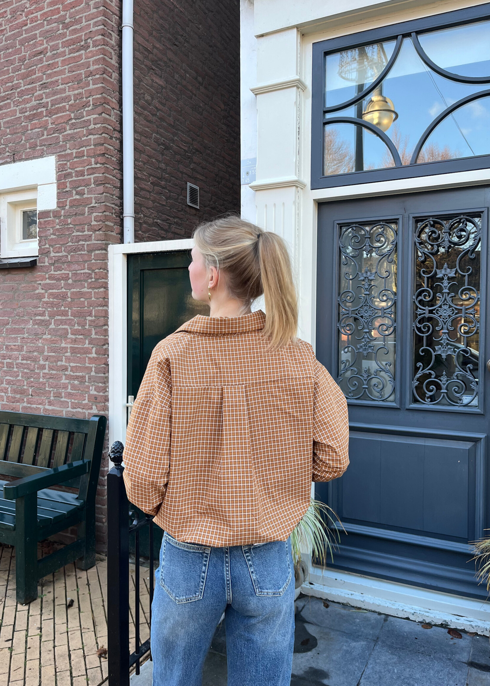 Flo Boutique Cropped Top+Blouse Renske Camel