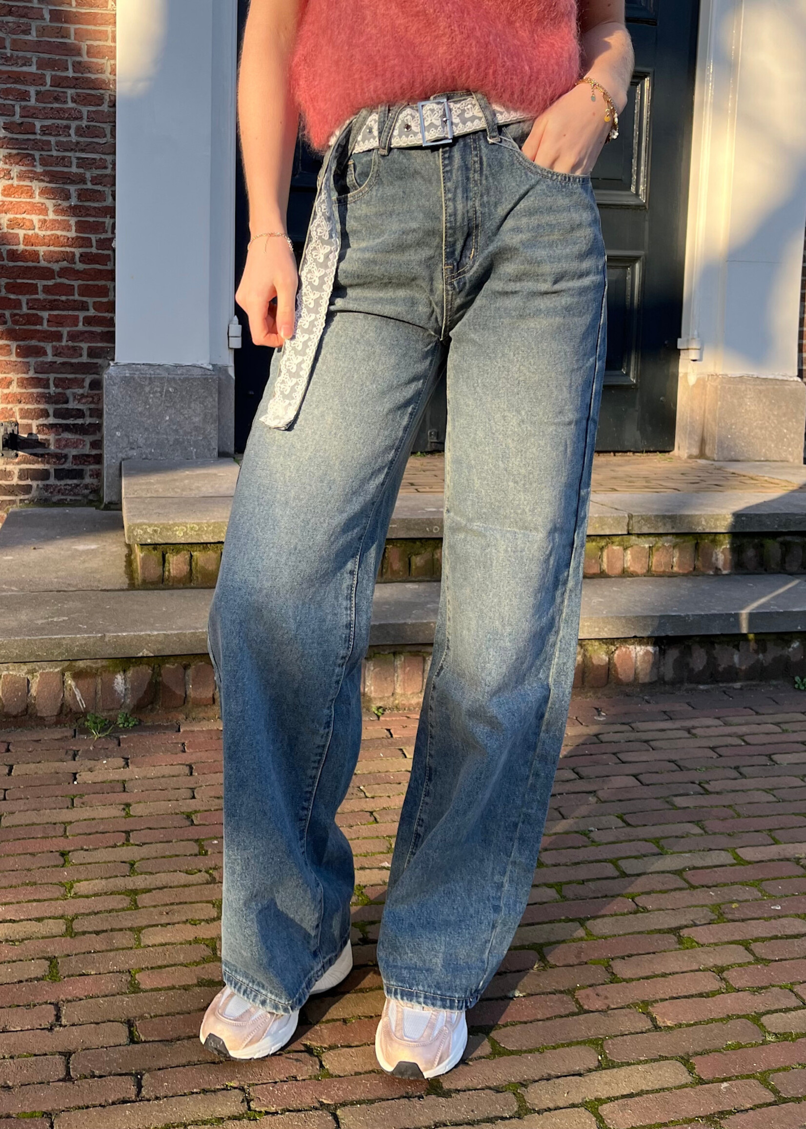 Flo Boutique Wide Leg Jeans Naeva Mid Blue