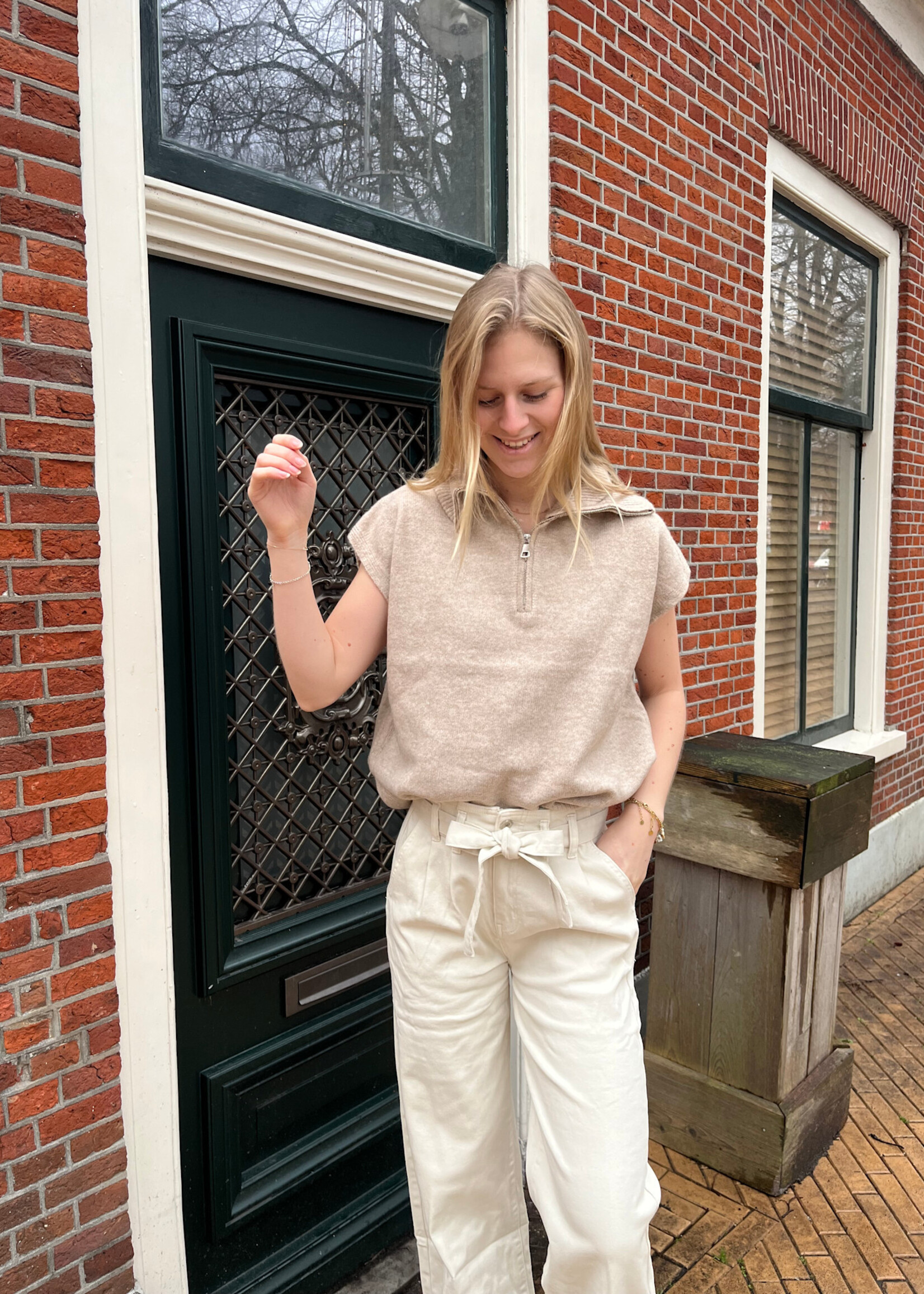 Flo Boutique Top Hanne Beige