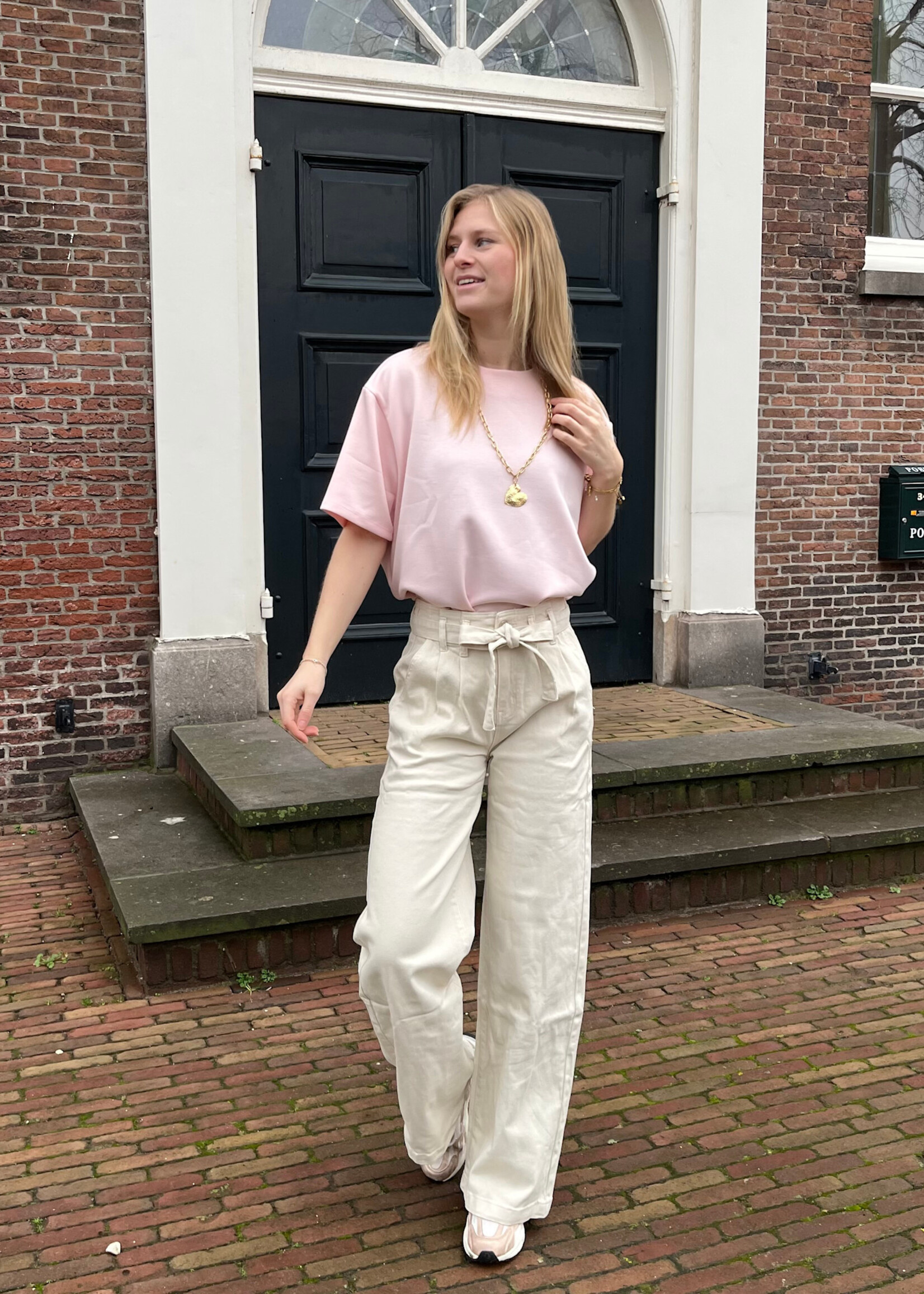 Flo Boutique Basic Top Fiene Light Pink