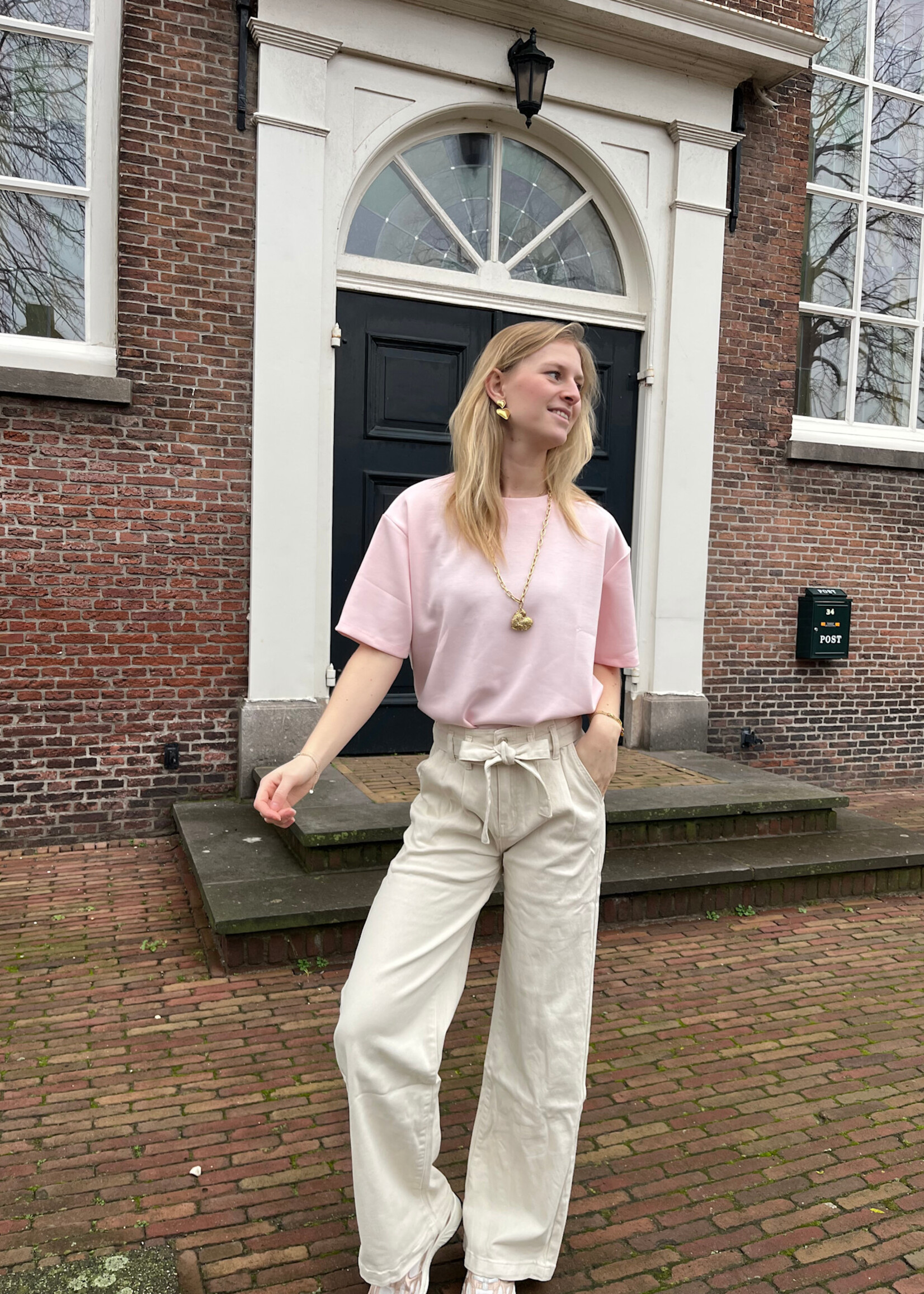 Flo Boutique Basic Top Fiene Light Pink