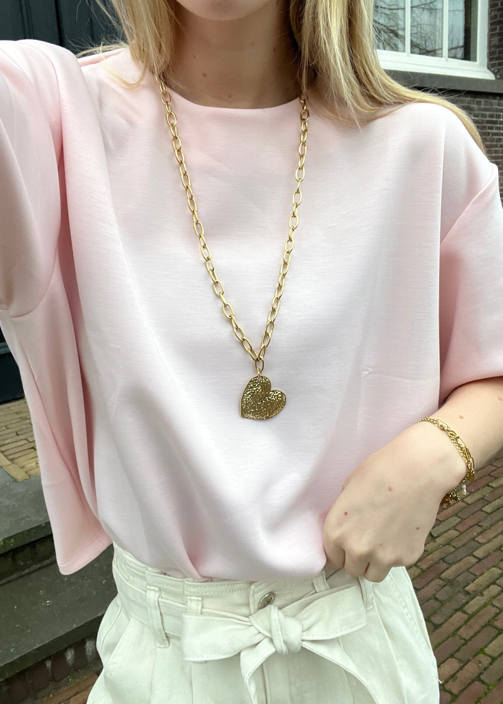 Flo Boutique Basic Top Fiene Light Pink