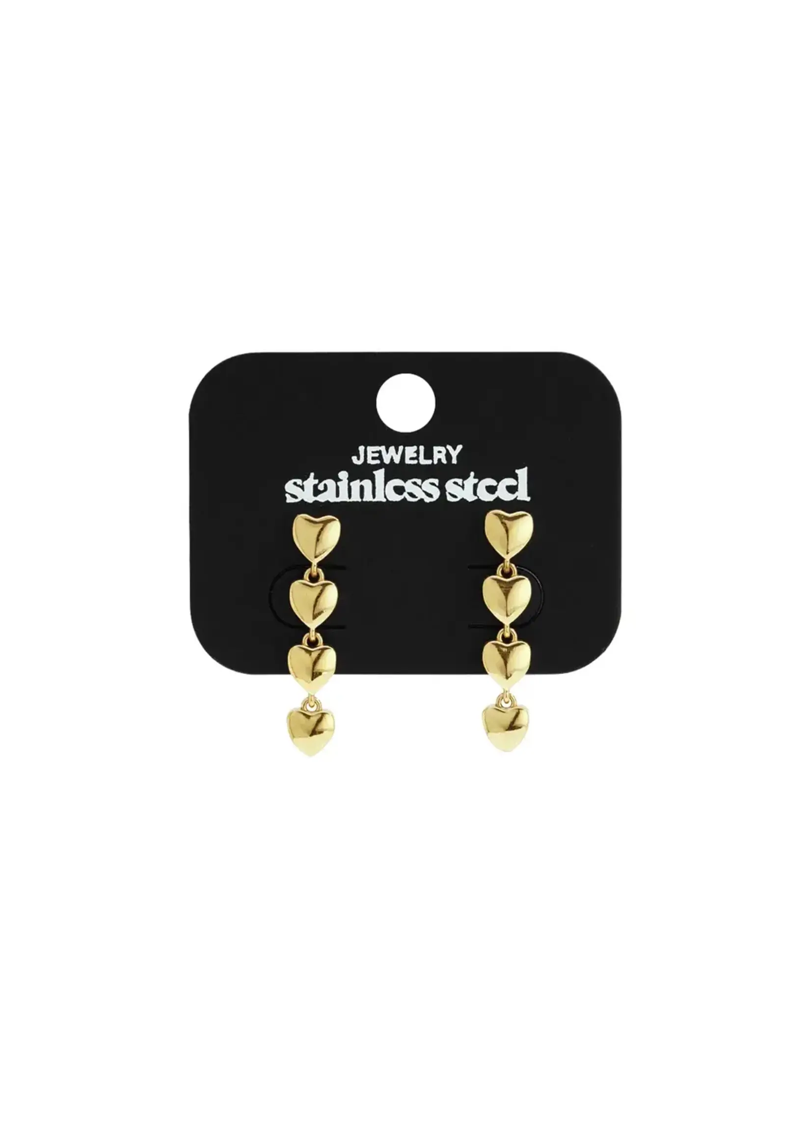 Flo Boutique Oorbellen Four Hearts