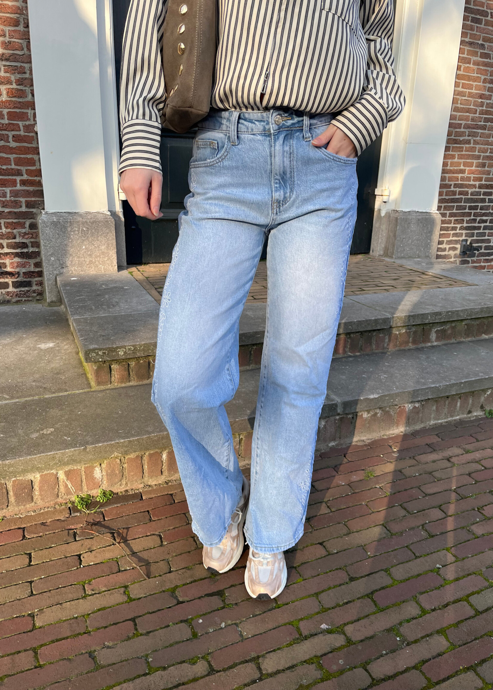 Flo Boutique Straight Leg Jeans Fleur Blue