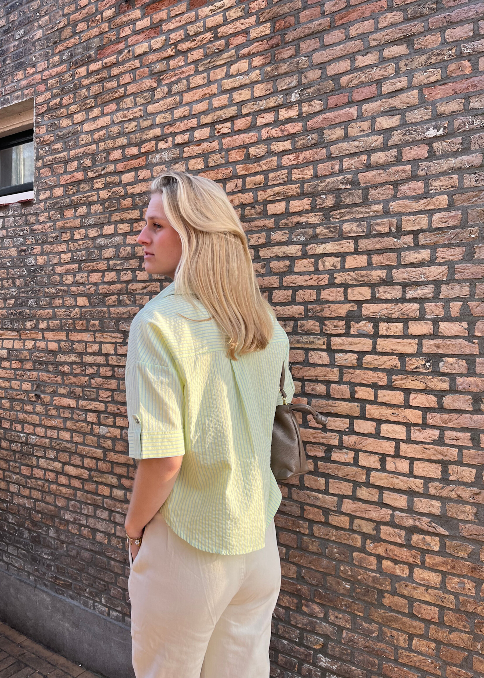 Flo Boutique Cropped Blouse Rhodee Green