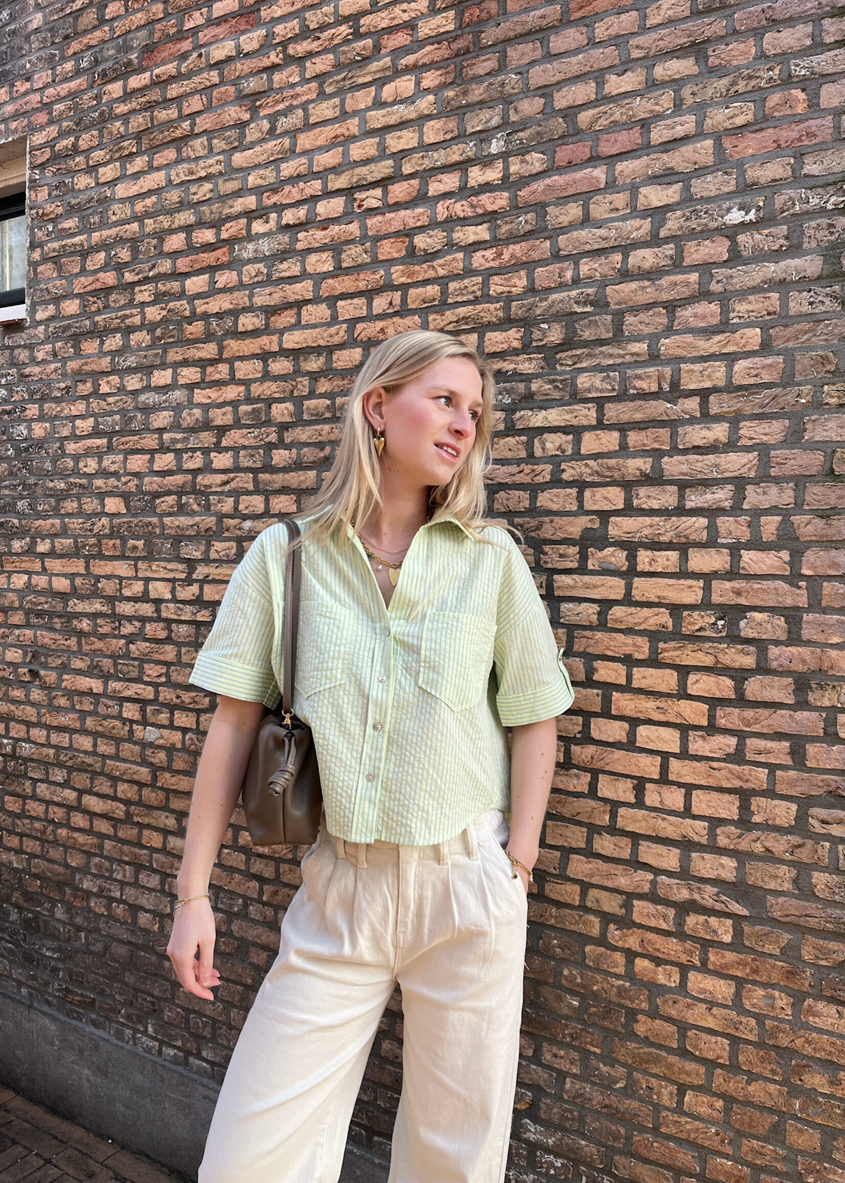 Flo Boutique Cropped Blouse Rhodee Green