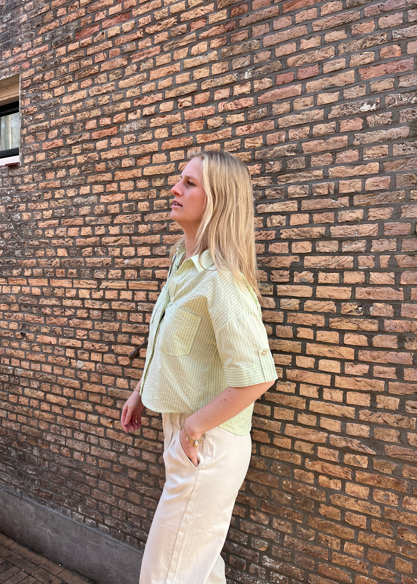 Flo Boutique Cropped Blouse Rhodee Green