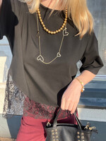 Flo Boutique Lace T-shirt Megan Black